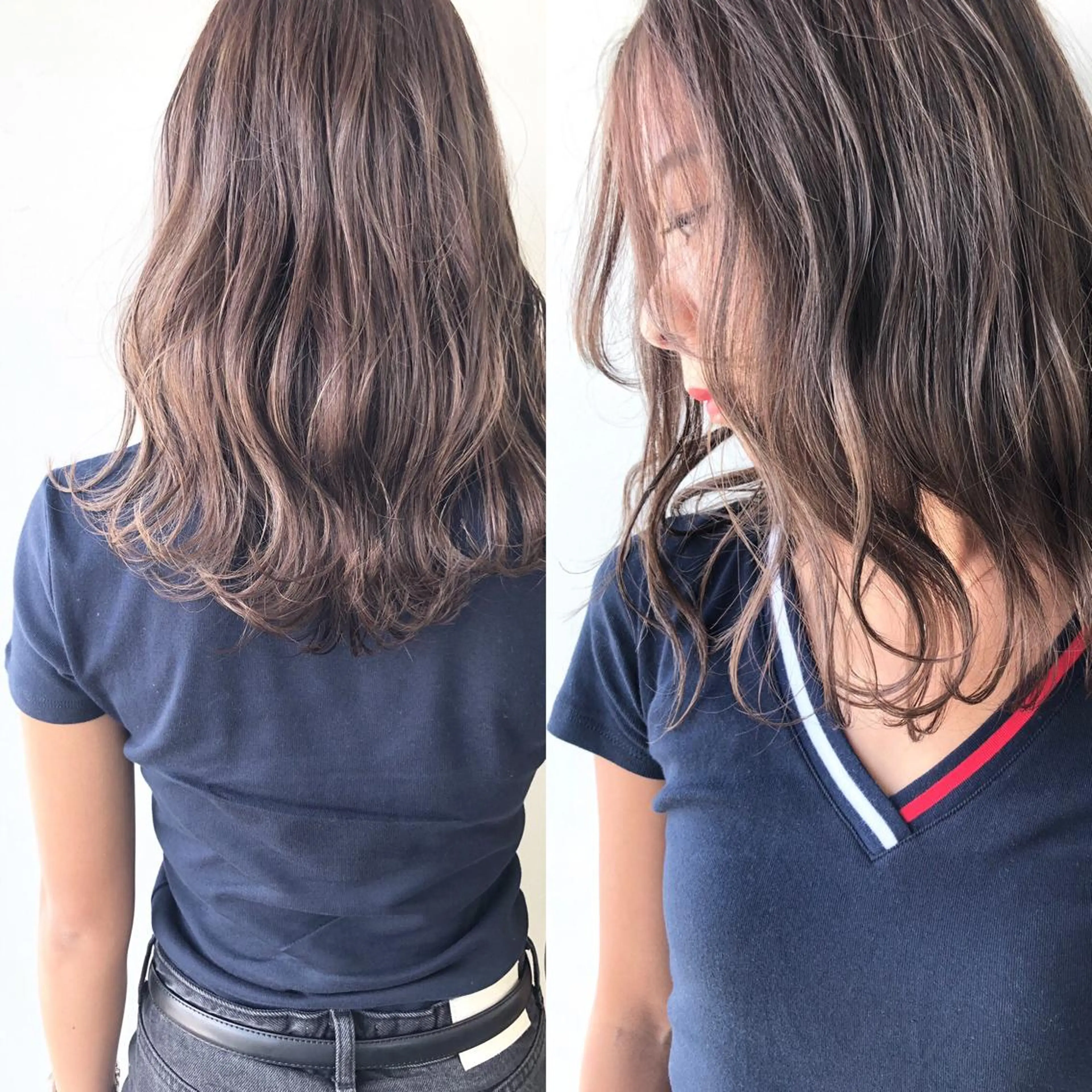 ミディアム ハイライト カット ヘアカラー トリートメント 小澤大輔 YOLO hairのヘアスタイル