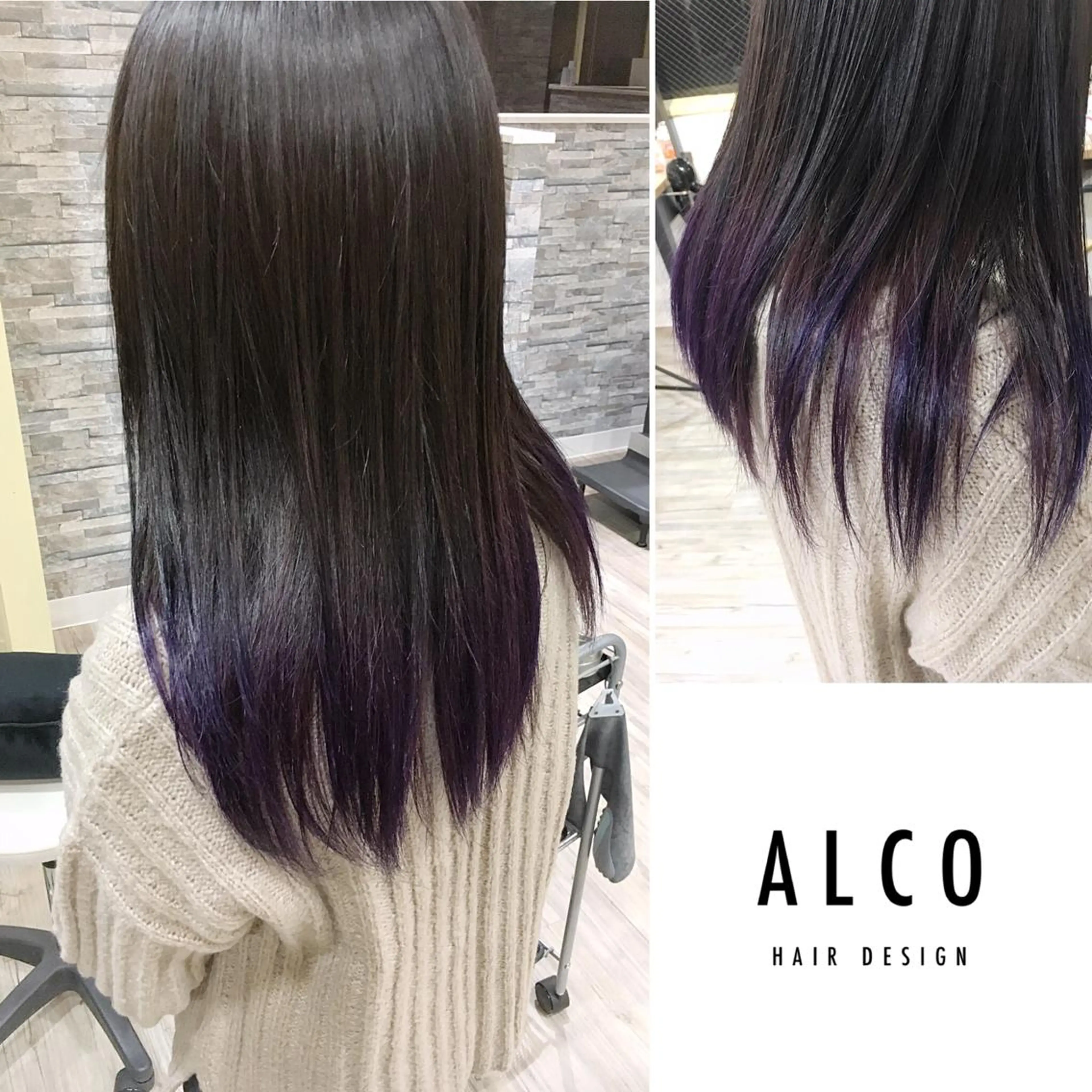 セミロング カラー ワタイショウタ 髪質改善✨眉毛サロンのヘアスタイル