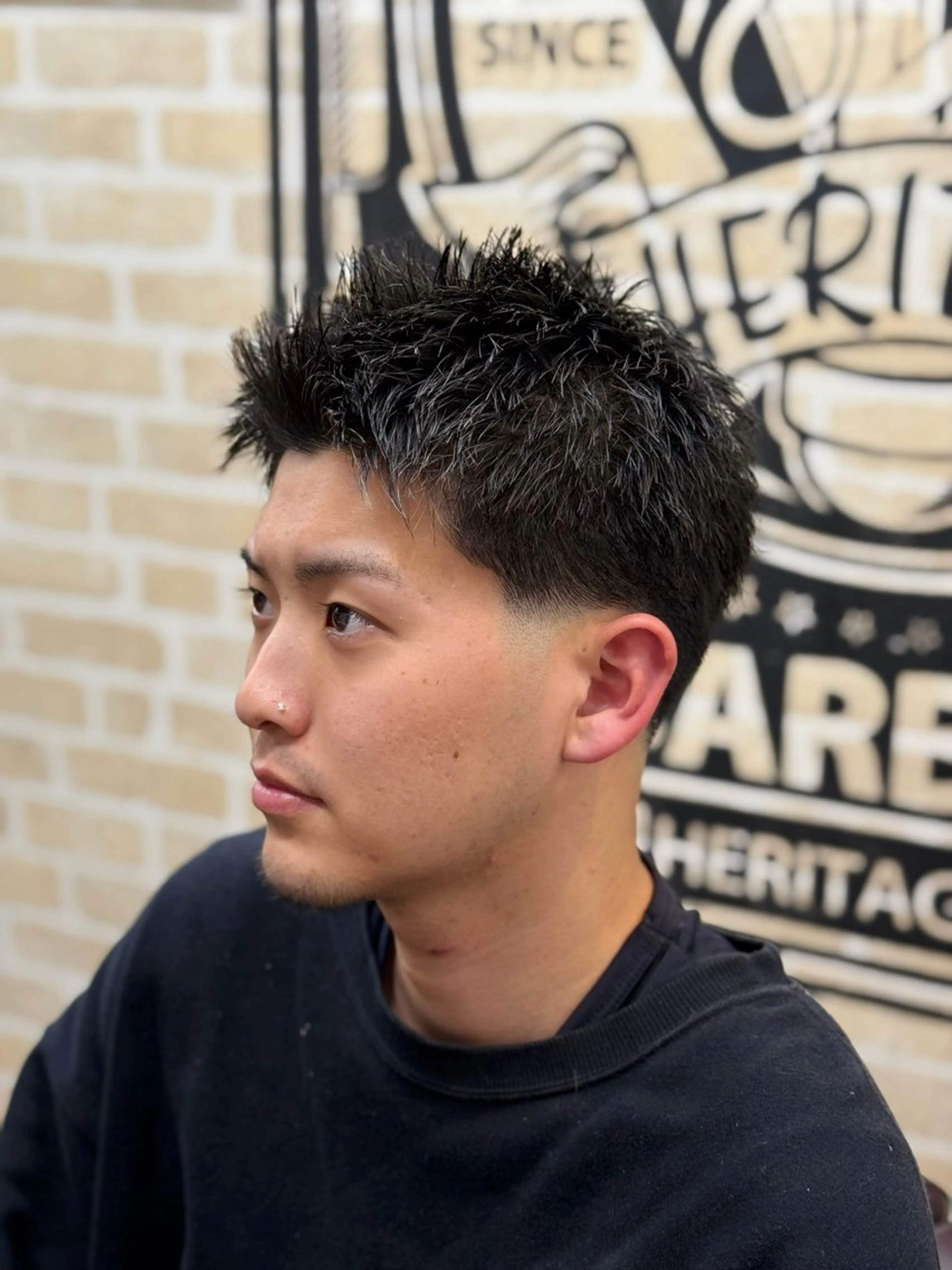 ショート メンズ フェードカット 木村 花菜のヘアスタイル