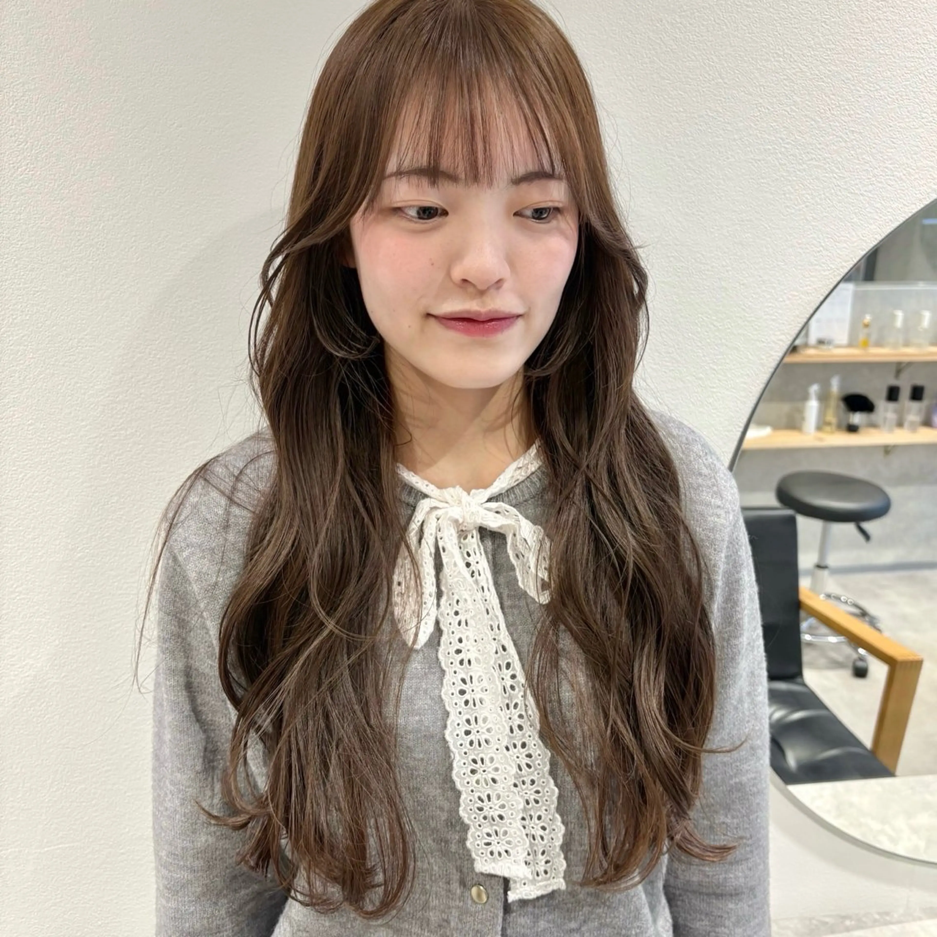 ロング カラー カット ヘアカラー トリートメント 🍊暖色×顔周り 🍊cocoroのヘアスタイル