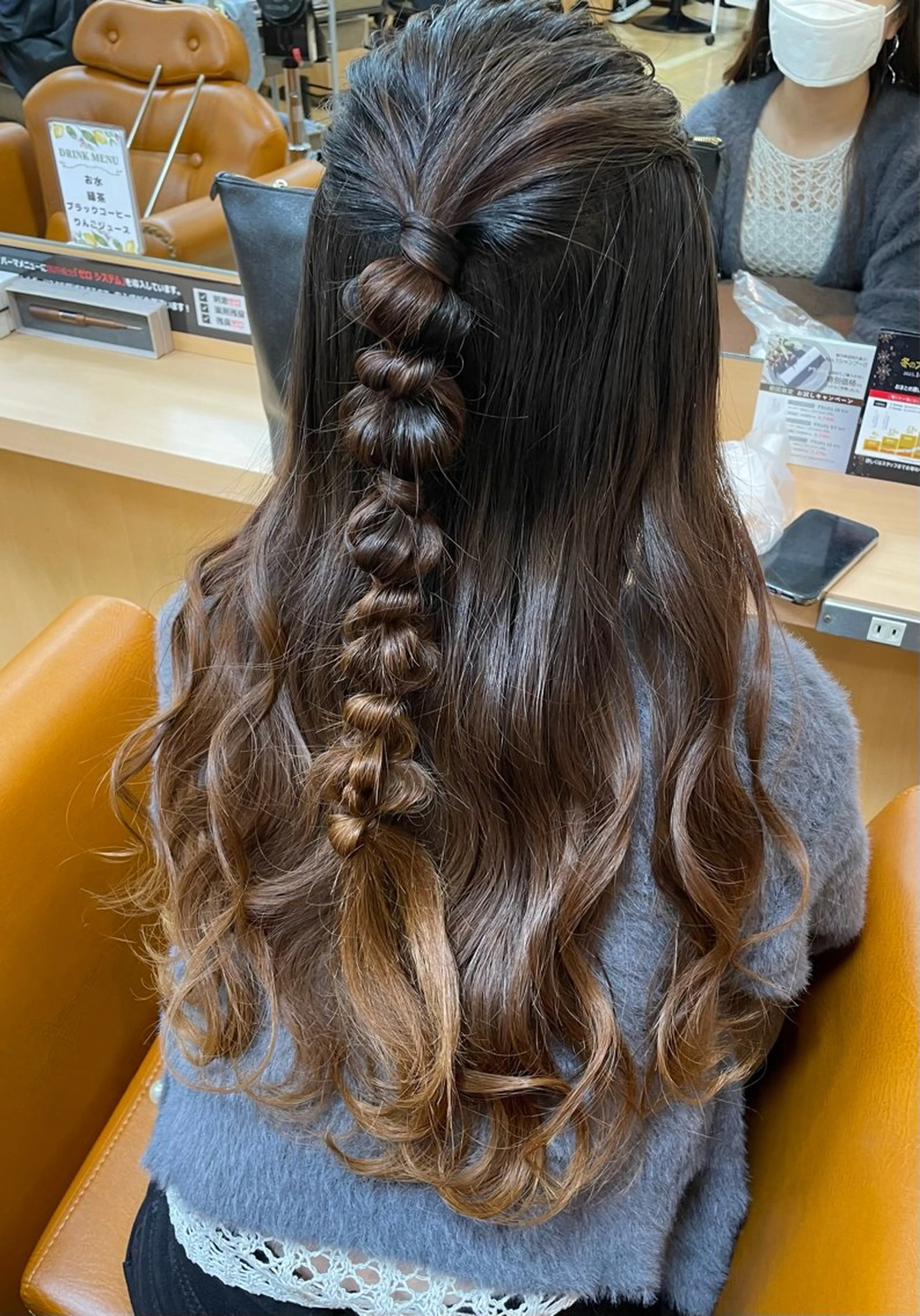 ヘアアレンジ ハーフアップ 韓国ヘア 🤍中西麻友🤍のヘアスタイル