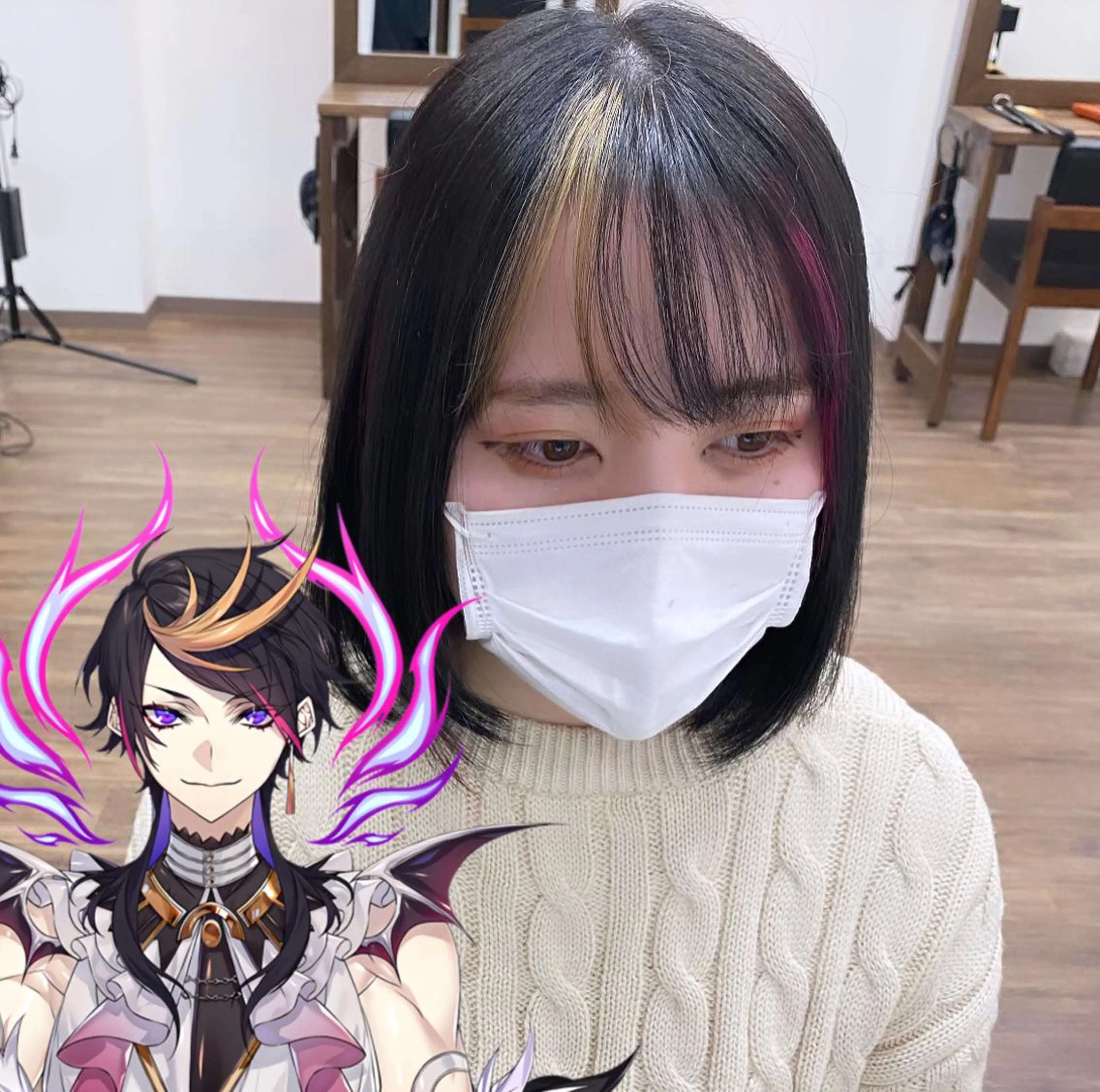 ロング カラー メンズ 🥀熊谷ウルフカット あゆむのヘアスタイル