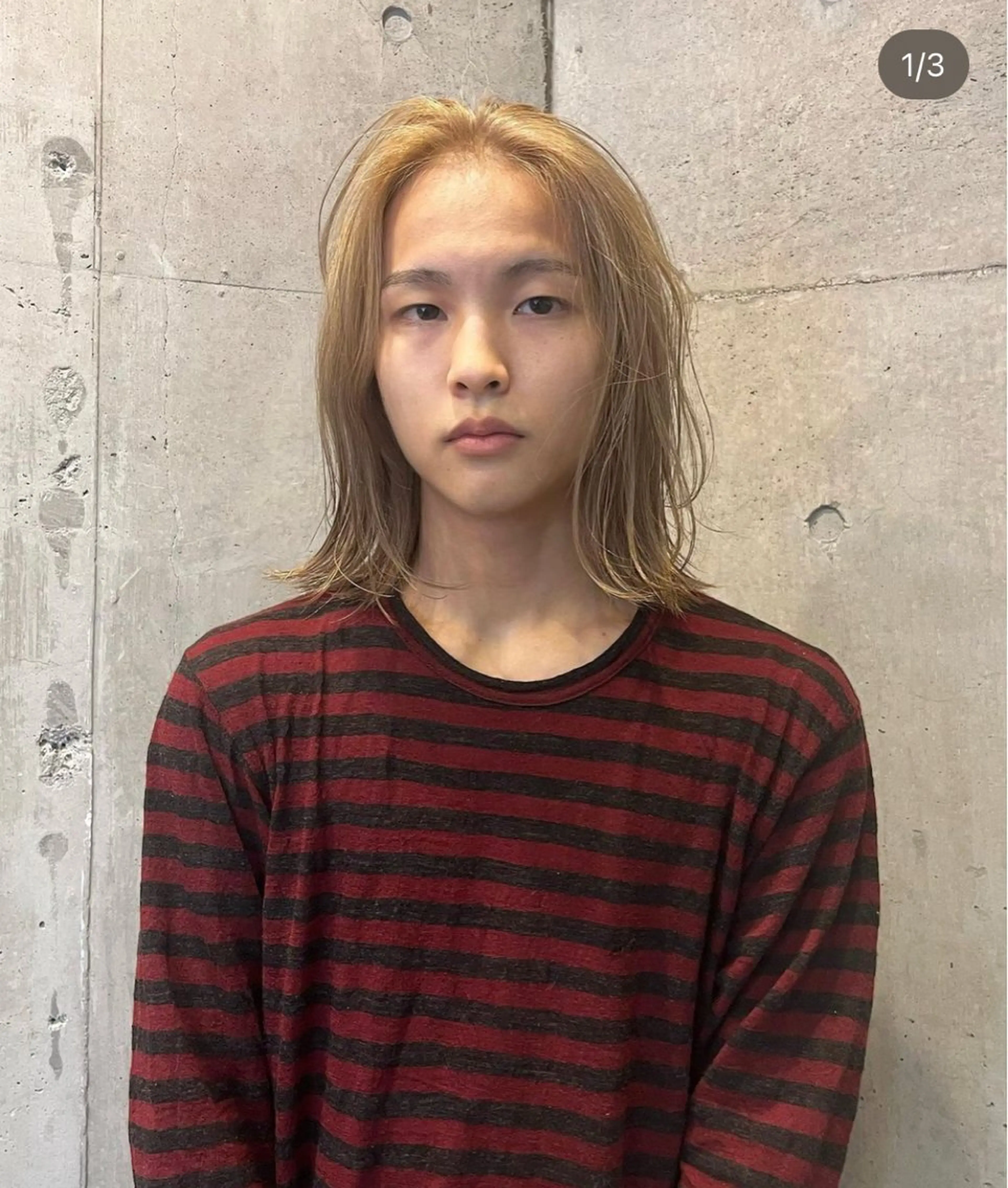 ミディアム カラー メンズ メンズブリーチ メンズハイトーン ベージュカラー ブリーチ ハイトーンカラー ヘアカラー 6/5まで目黒店 カラー🎀ミカゼのヘアスタイル
