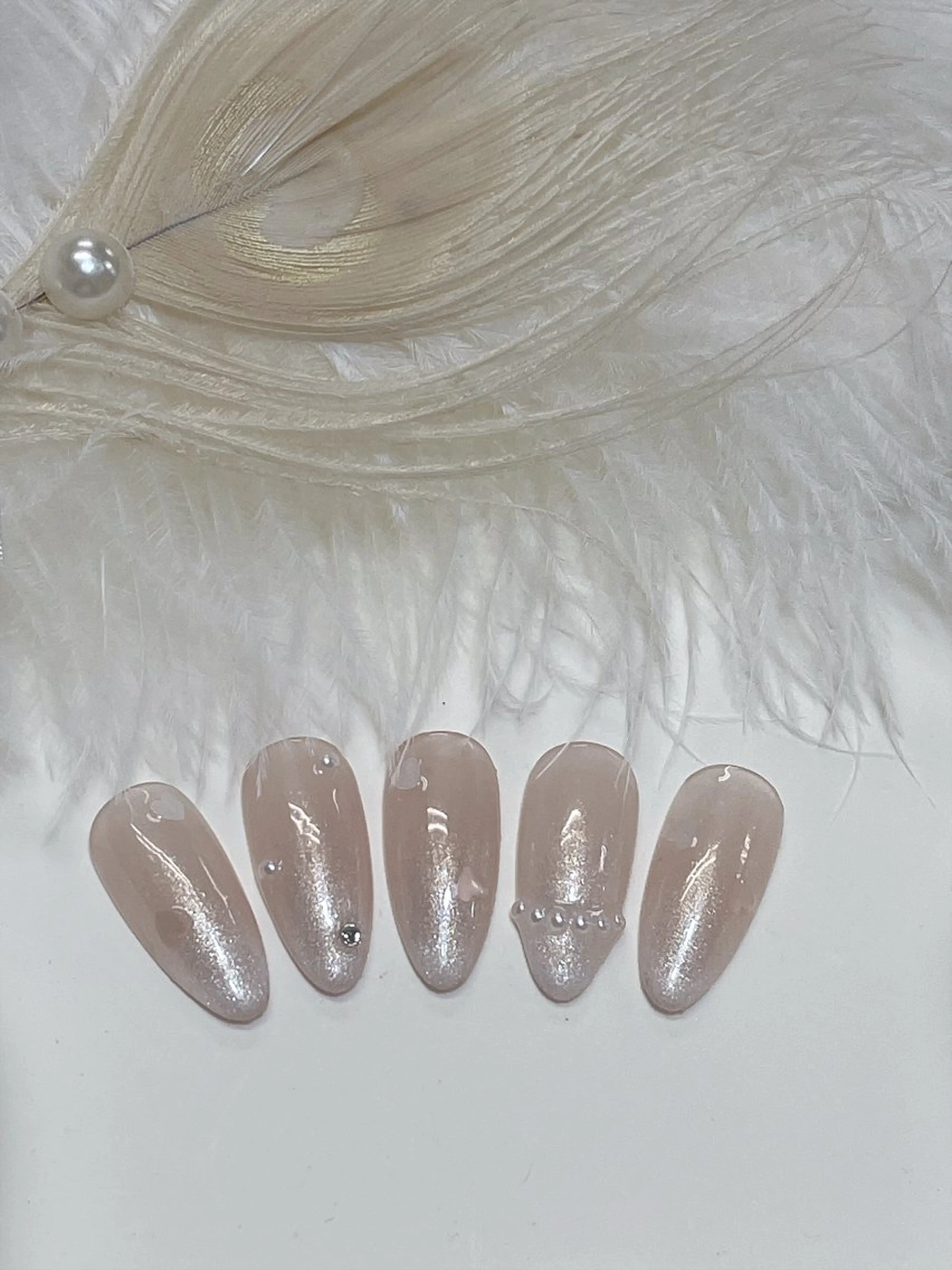 ネイル チークネイル フレンチネイル グラデーション キラキラネイル 韓国ネイル ハンドネイル DUO   MI nail salonのネイルデザイン
