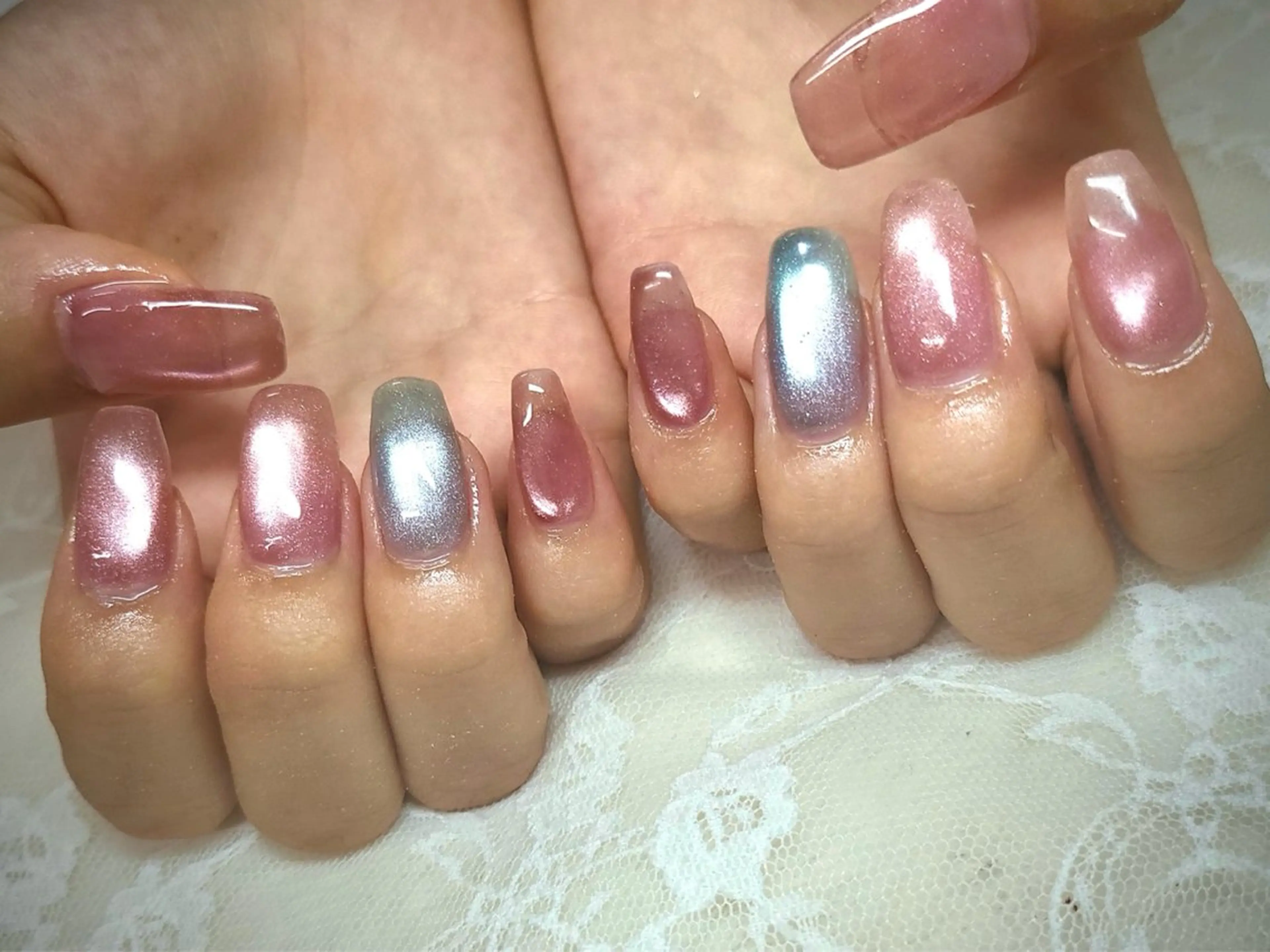 ネイル マグネットネイル ハンドネイル フットネイル ハンドケア 心斎橋Salon Epokkuのネイルデザイン