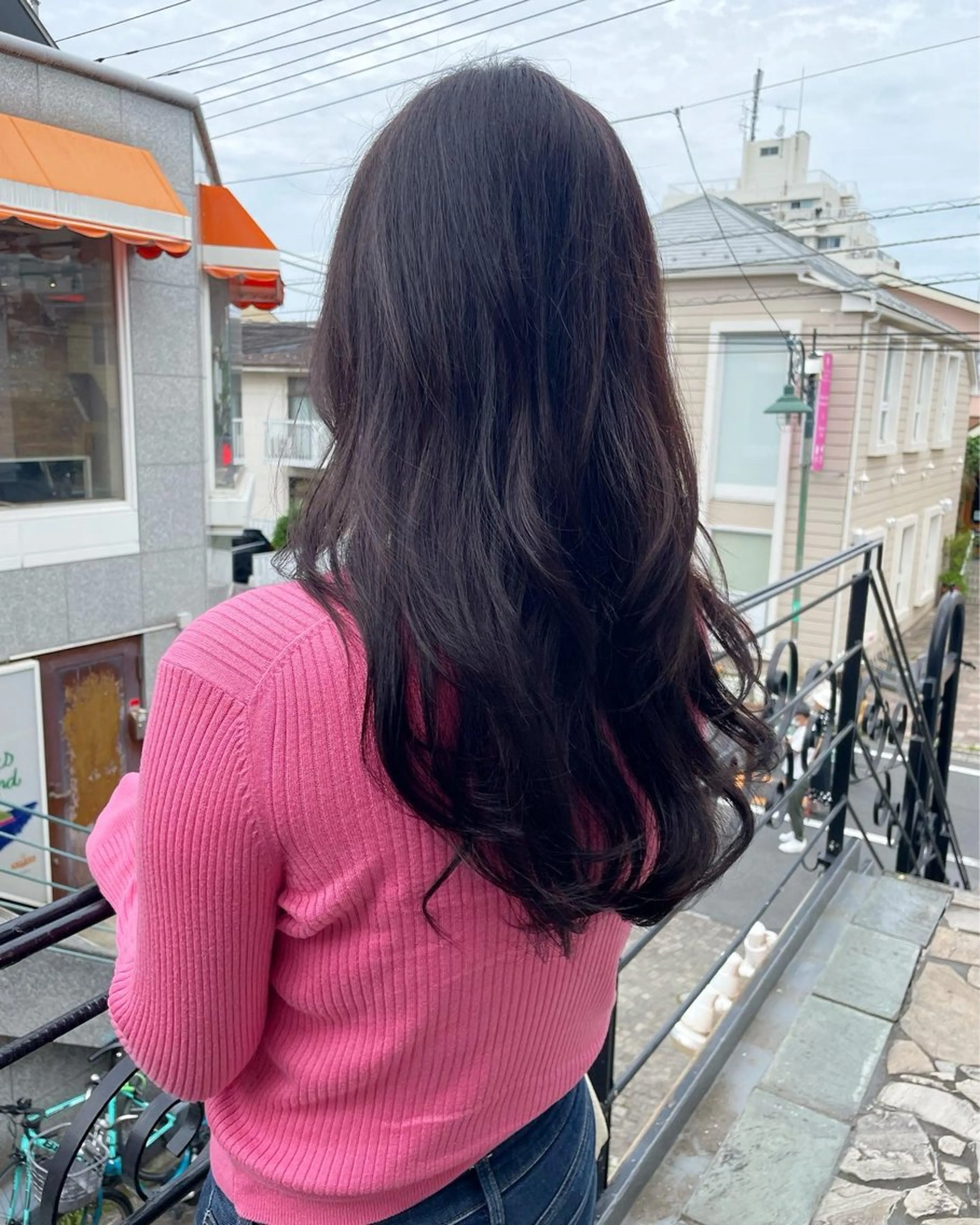 ロング カット ヘアカラー トリートメント 平 ちひろのヘアスタイル