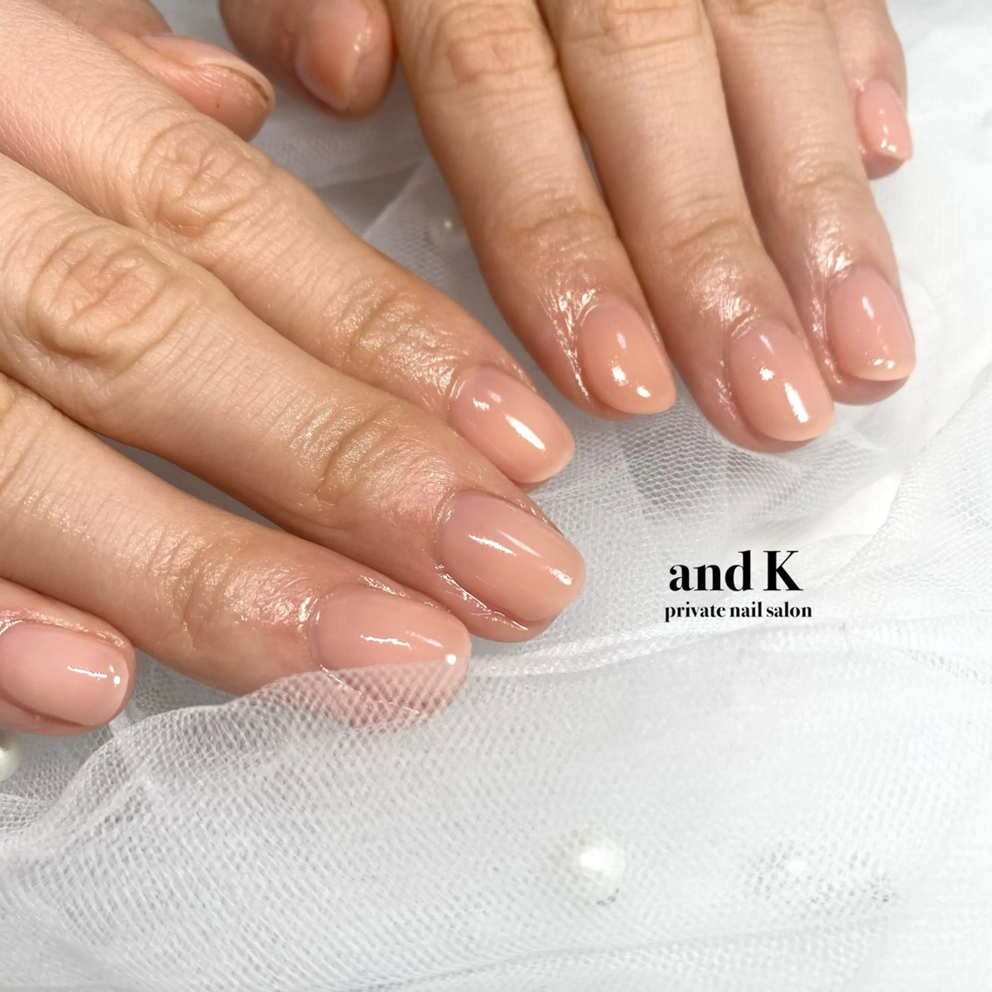 ネイル オフィスネイル ピンク ピンクベージュ ハンドネイル andK nail salonのネイルデザイン