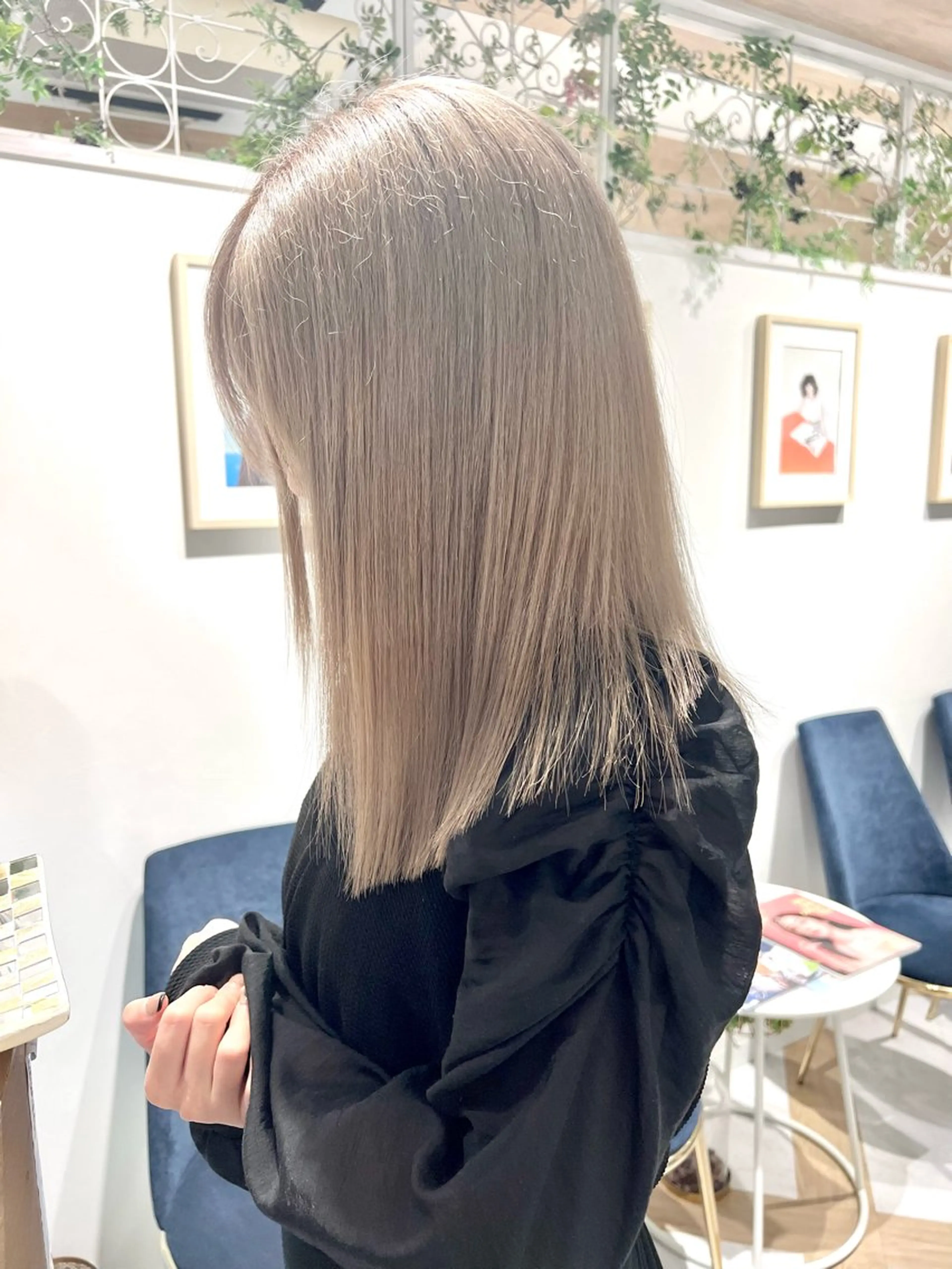 ミディアム ヘアカラー 色気レイヤースタイル 洒落色気ヘアマサトのヘアスタイル