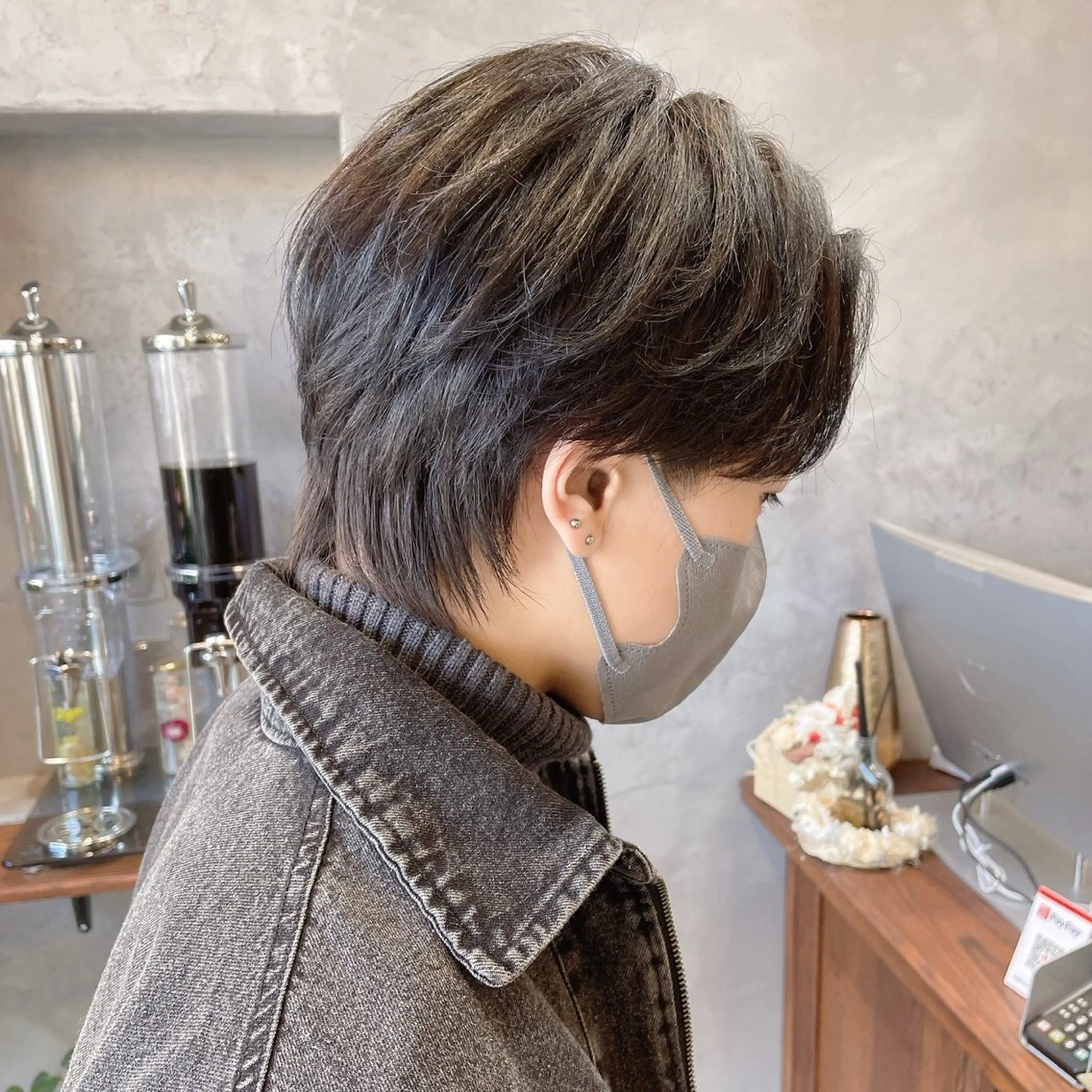 ミディアム メンズ カット 小野 竜聖のヘアスタイル