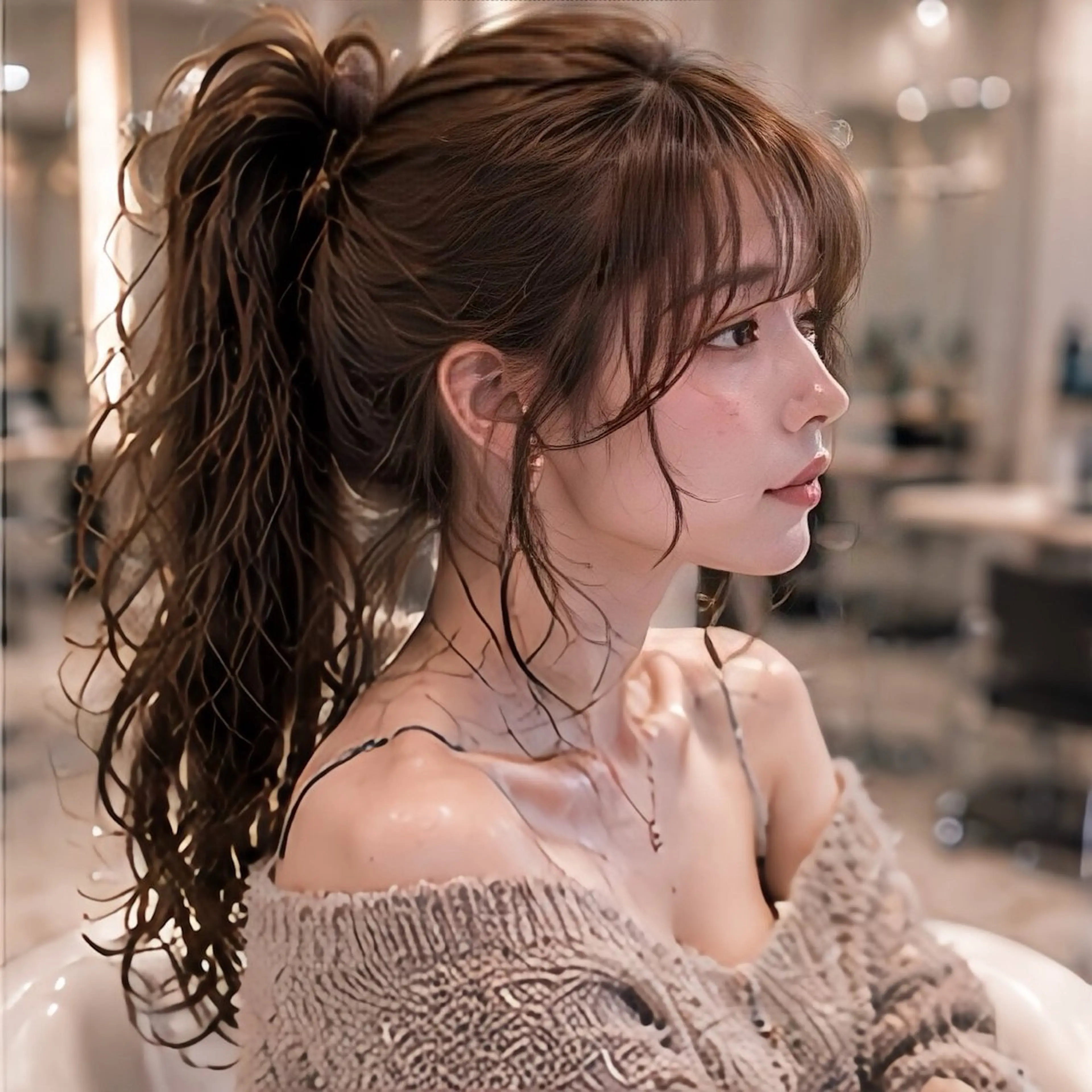 ロング カット 池袋/前髪/顔周り 🎀髪質改善おばかんのヘアスタイル