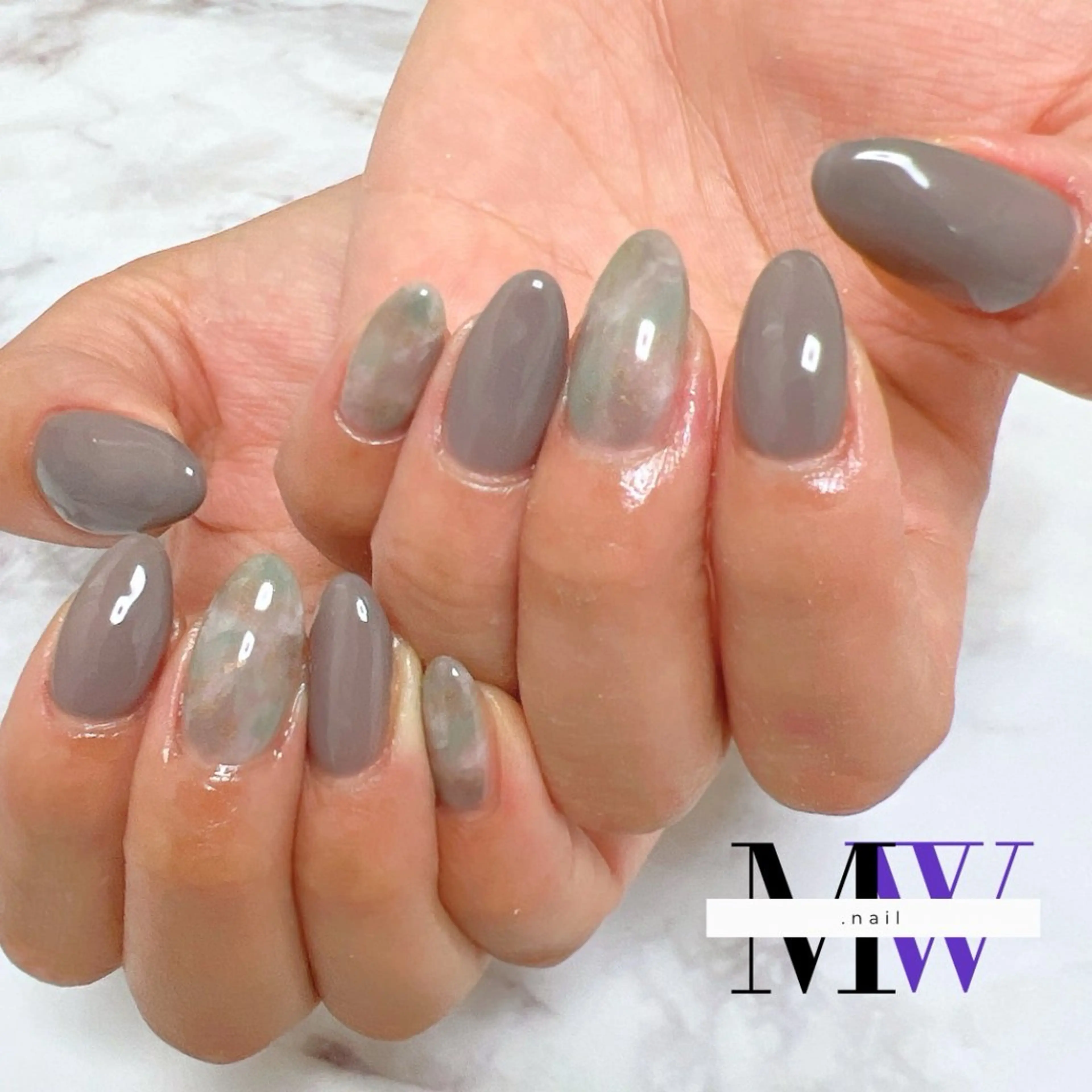 ネイル ニュアンスネイル ハンドネイル MW .nailのネイルデザイン
