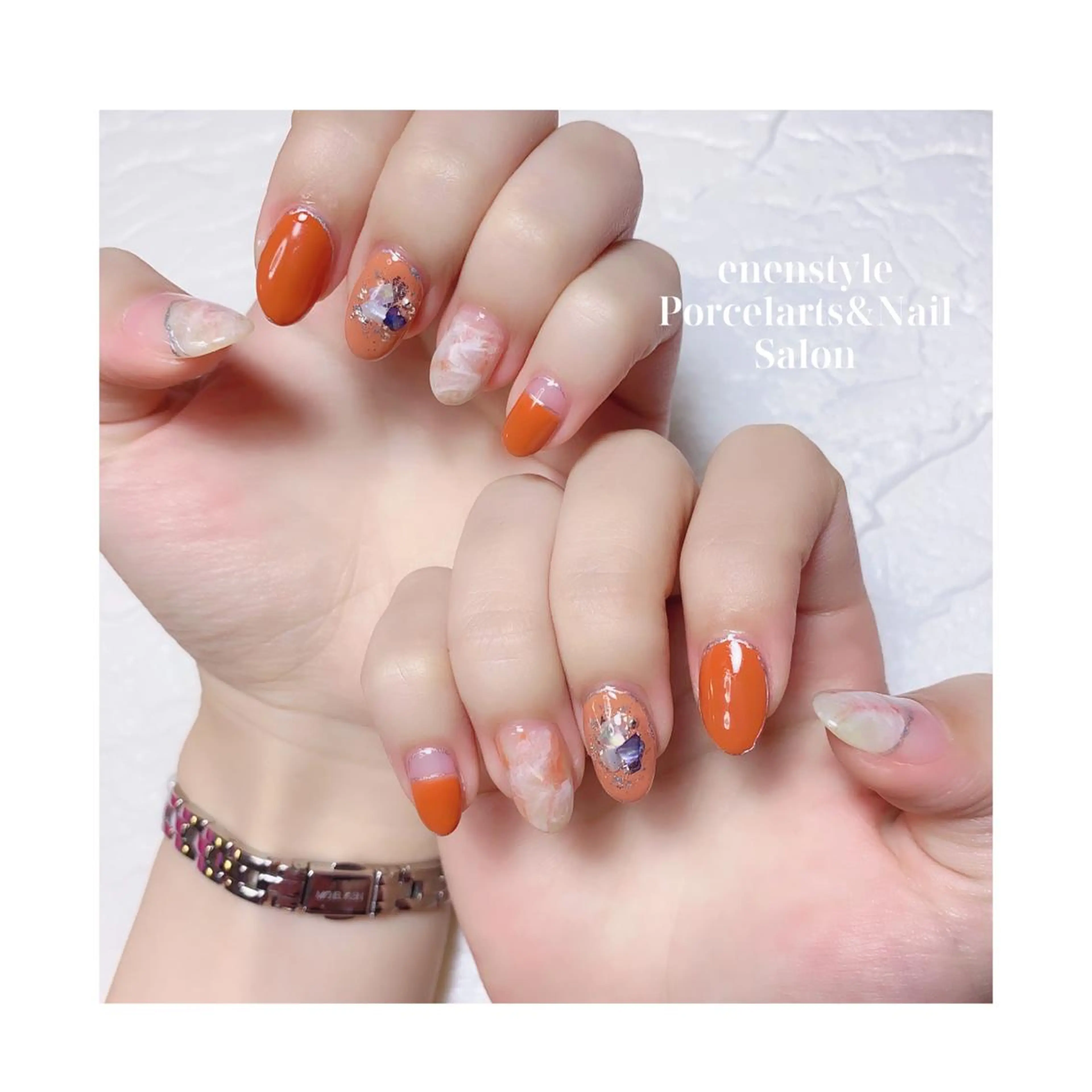 ミディアム ネイル ジェルネイル ニュアンスネイル オフィスネイル ワンカラーネイル パラジェル ハンドネイル 👑enen style👑のネイルデザイン