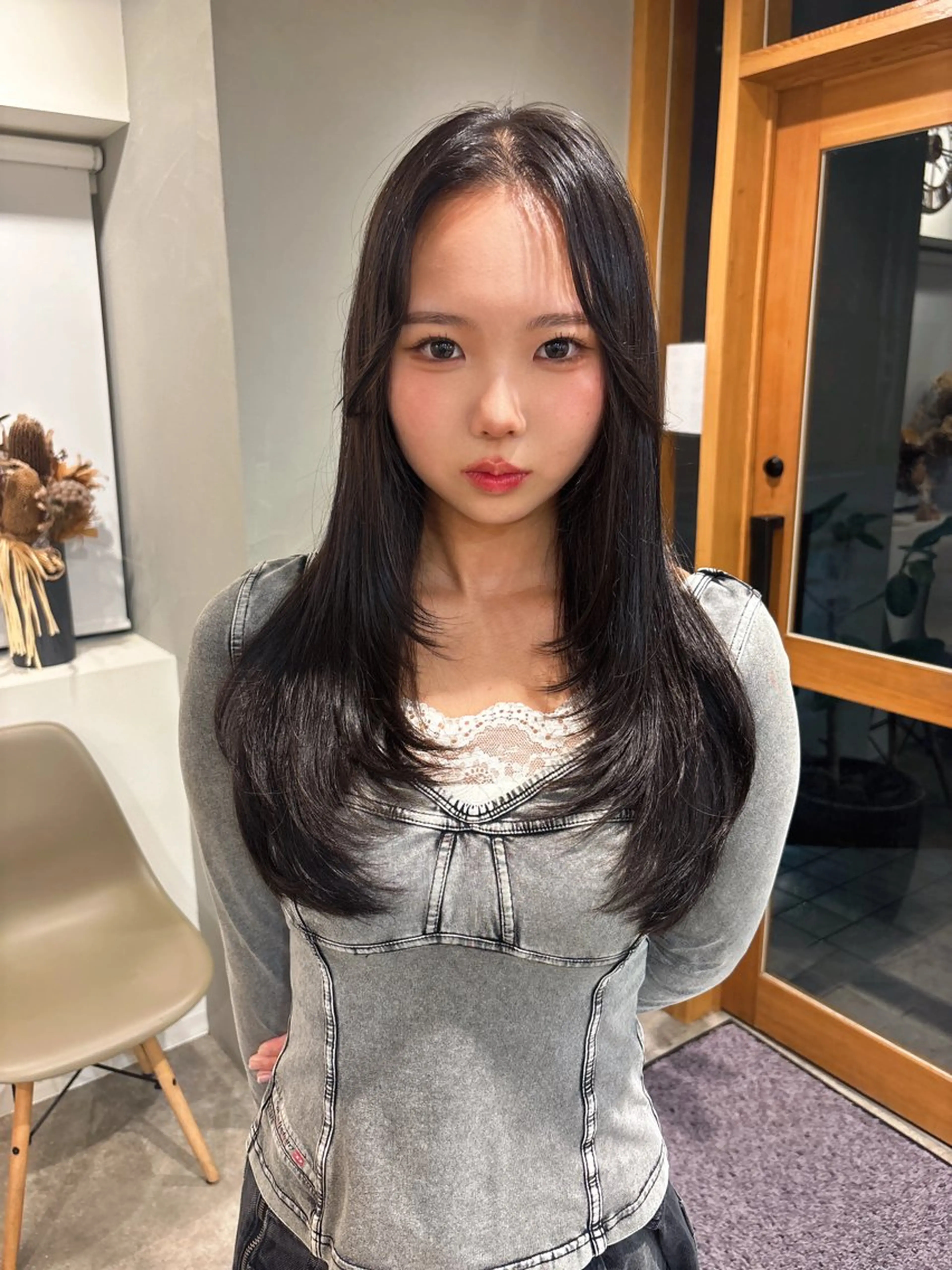 ロング レイヤーカット ロング vince gio 彩織のヘアスタイル