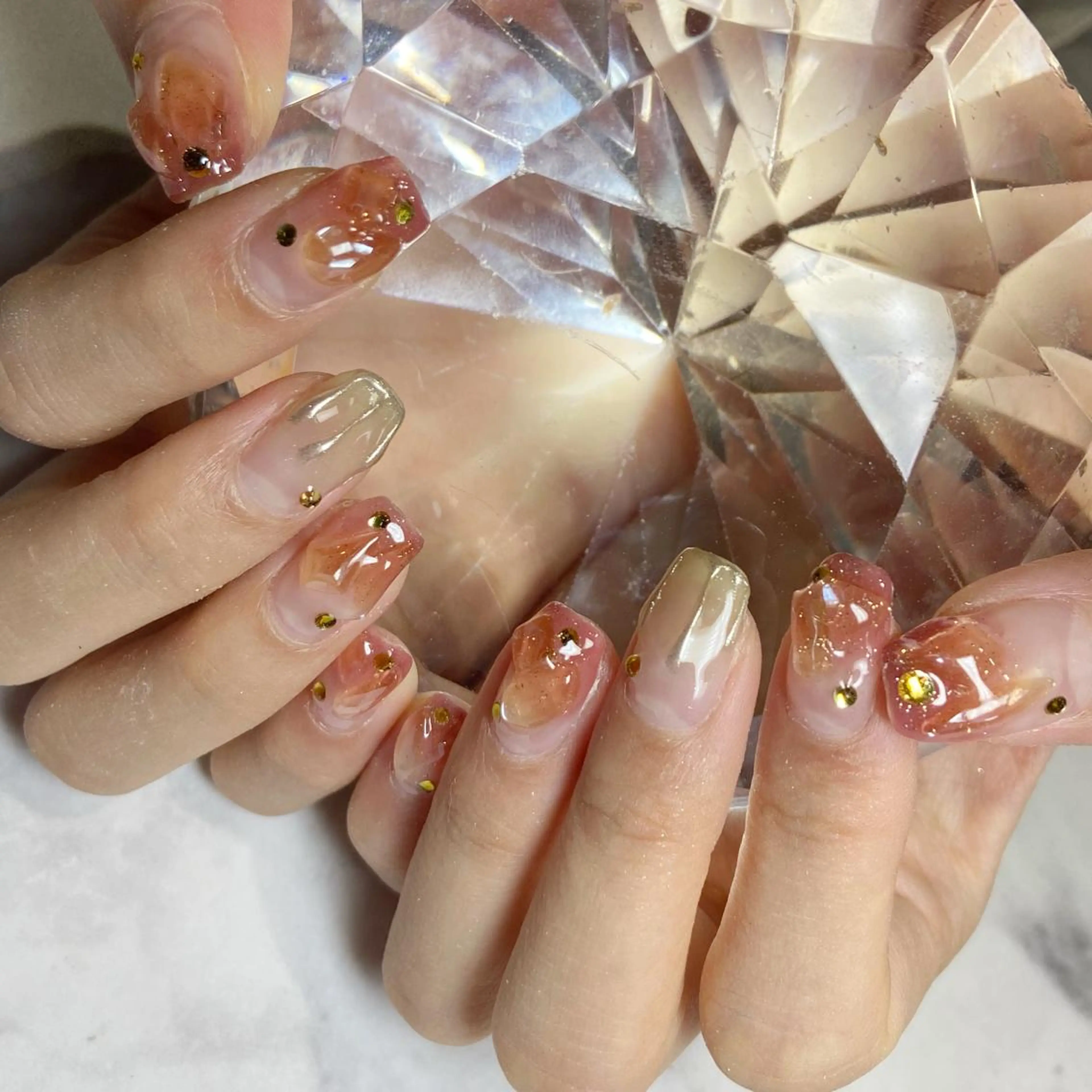 ネイル ジェルネイル 持ち込み スカルプネイル ショートネイル ソフトジェル YUN 💅のネイルデザイン