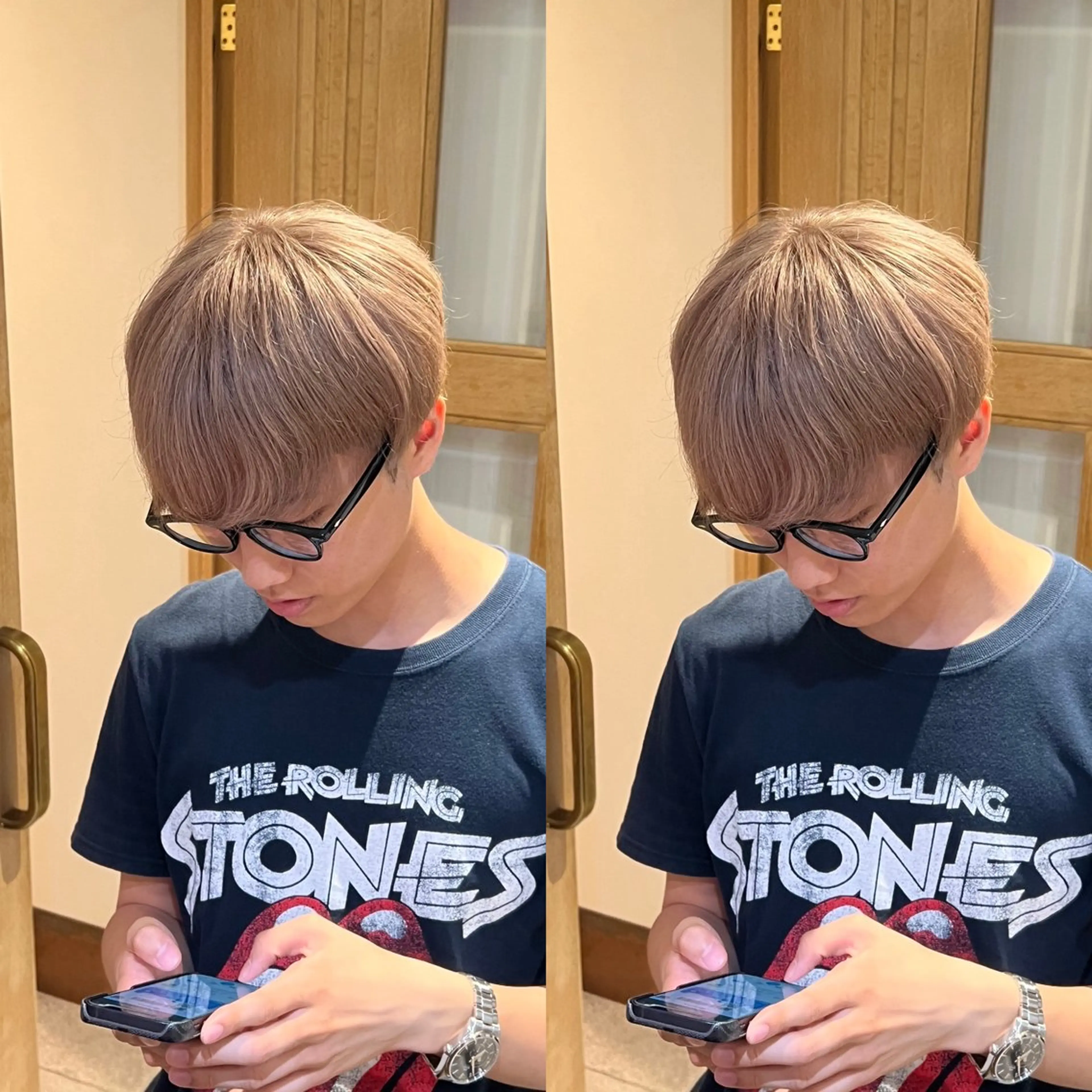 カラー メンズ カット ヘアカラー センターパート ／植田のヘアスタイル