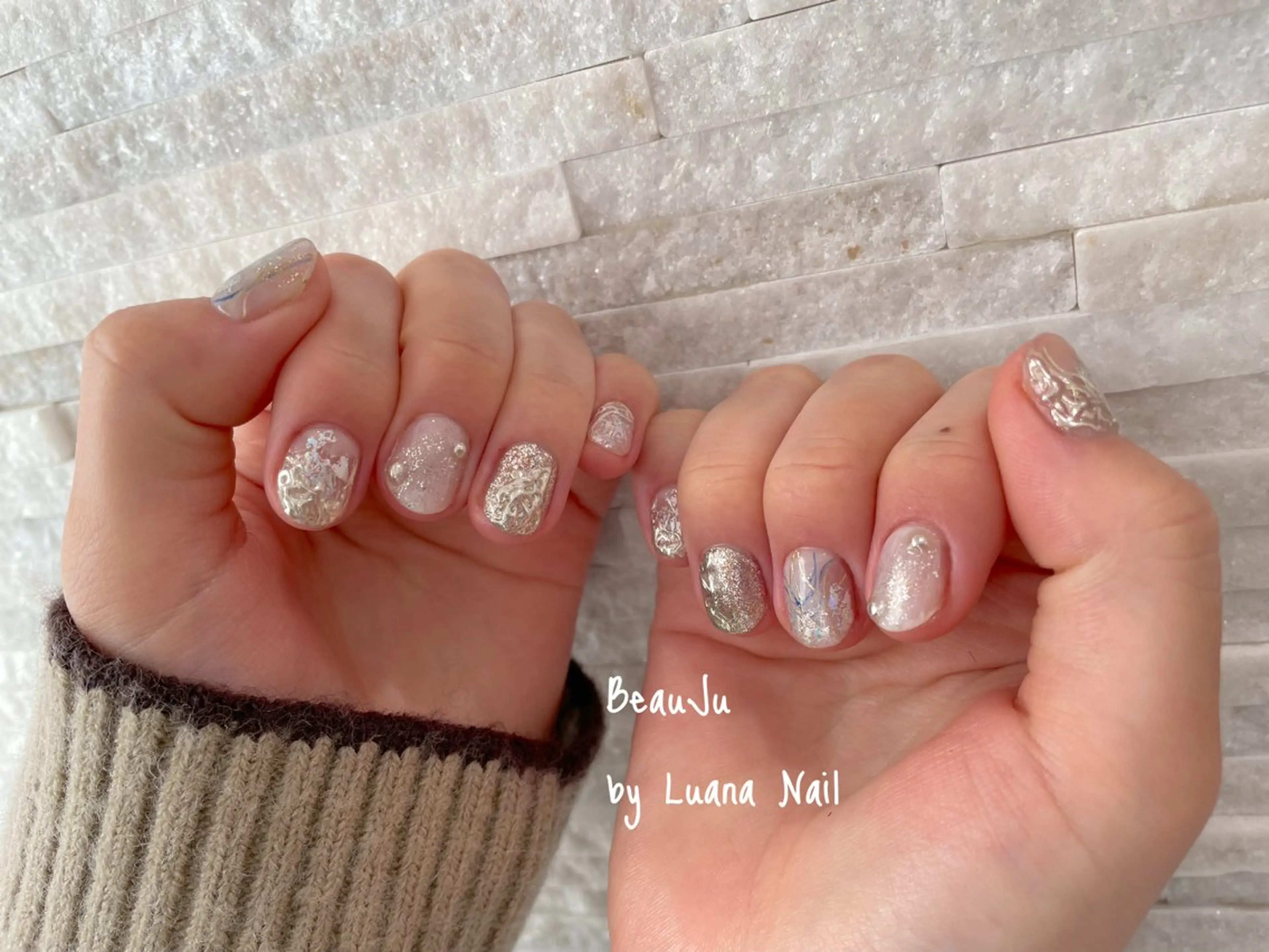 ネイル ミラーネイル ハンドネイル BeauJu by Luana Nailのネイルデザイン