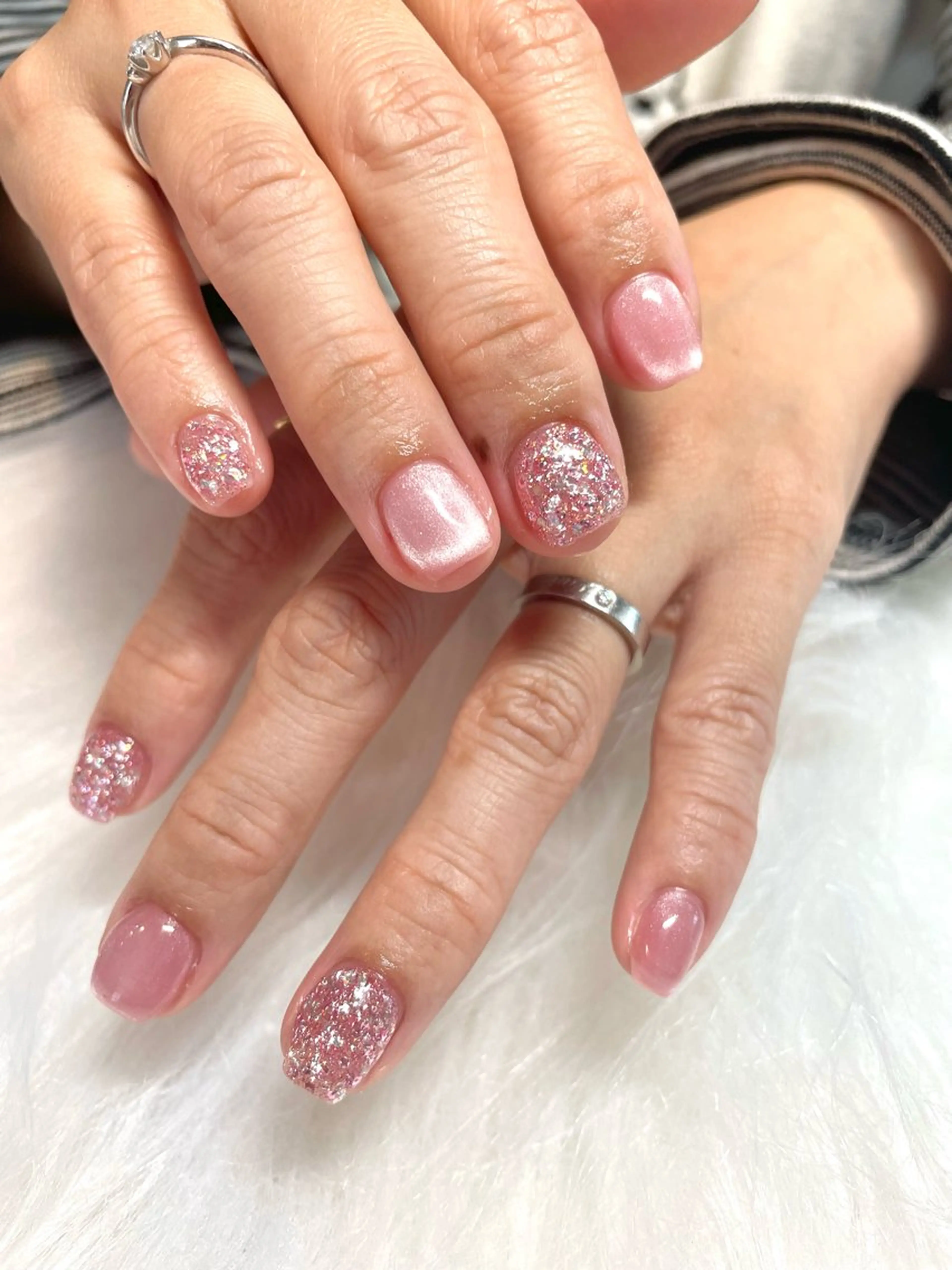 ネイル ジェルネイル マグネットネイル ハンドネイル Nail ヌシん家 AKANEのネイルデザイン