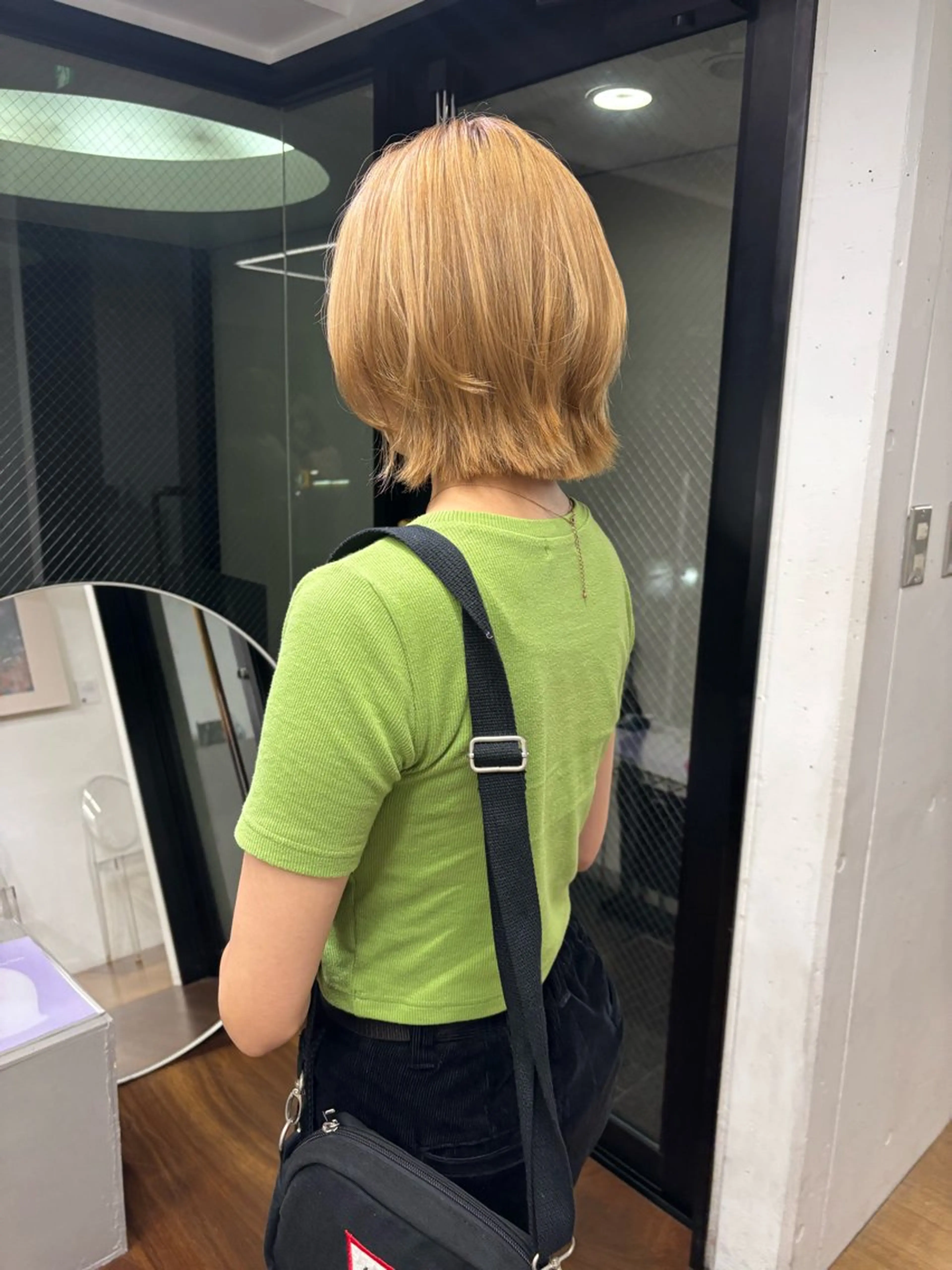 ショート ボブレイヤー ボブ レイヤーカット 柔らかストレートと ツヤカラー/和田陽向のヘアスタイル