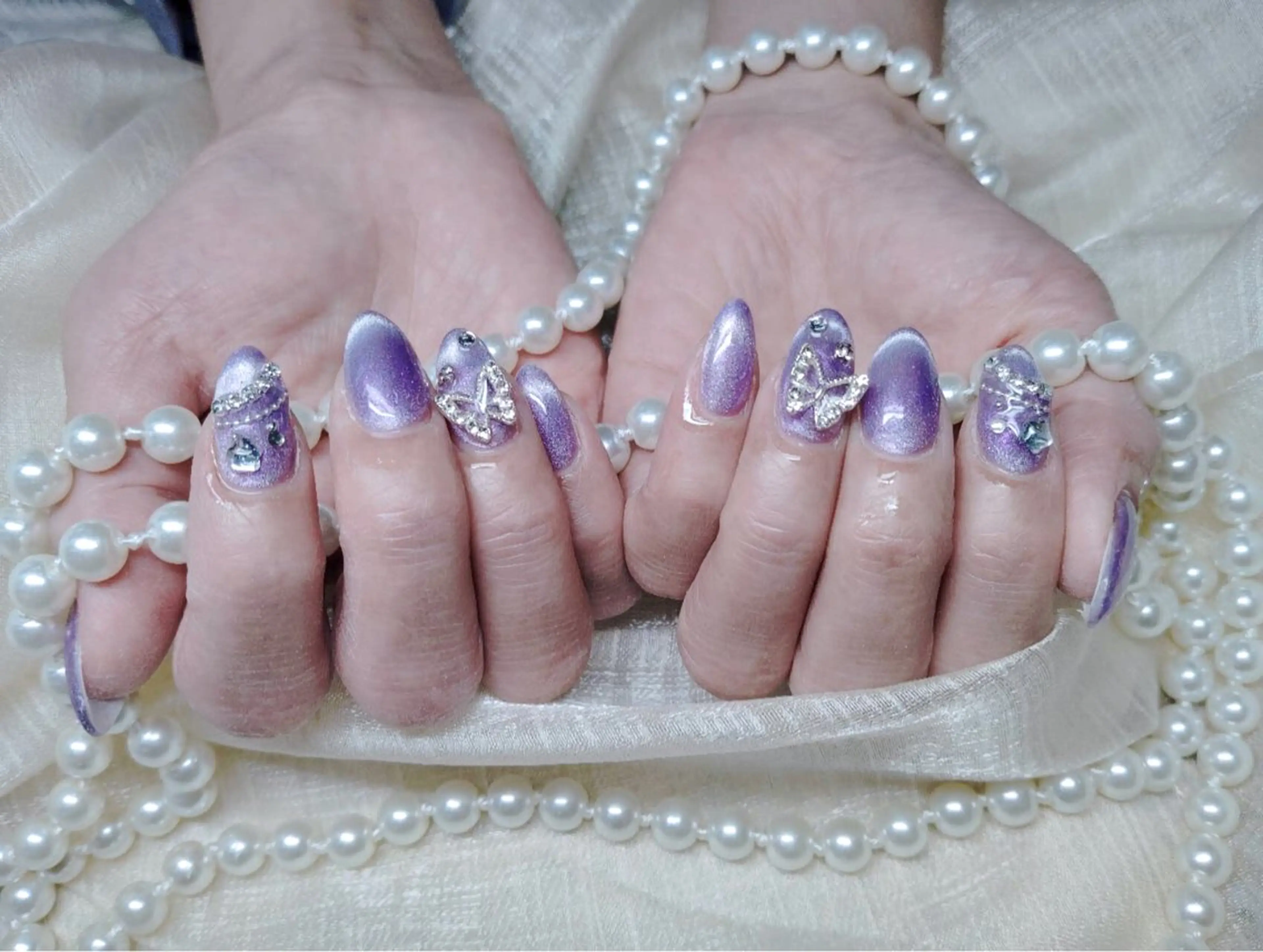 ネイル ラベンダー💖日暮里 ルル💖ネイルのネイルデザイン