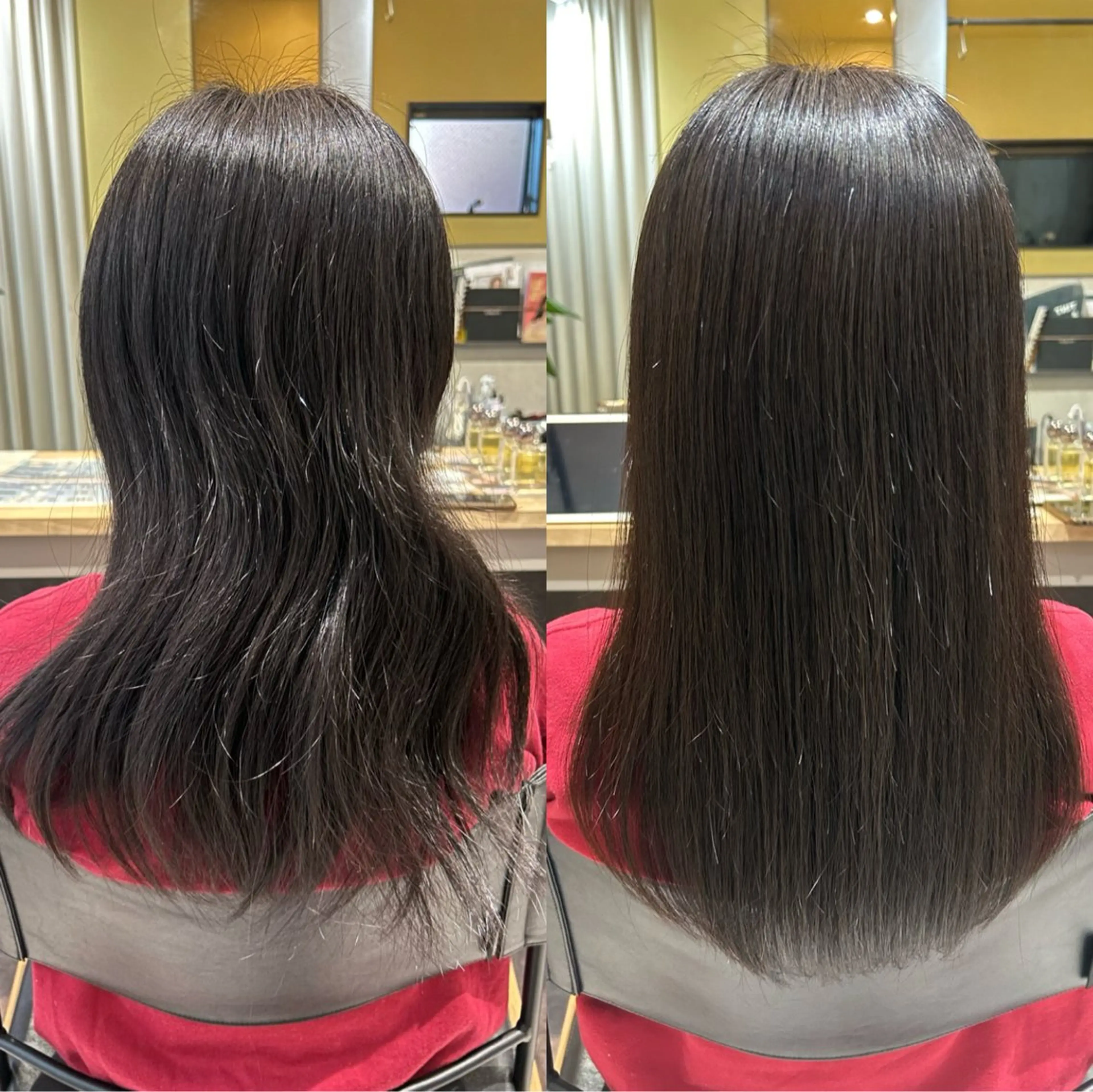 ロング パーマ ストレートパーマ カット 縮毛矯正 トリートメント hub hair レイヤー/透明感のヘアスタイル