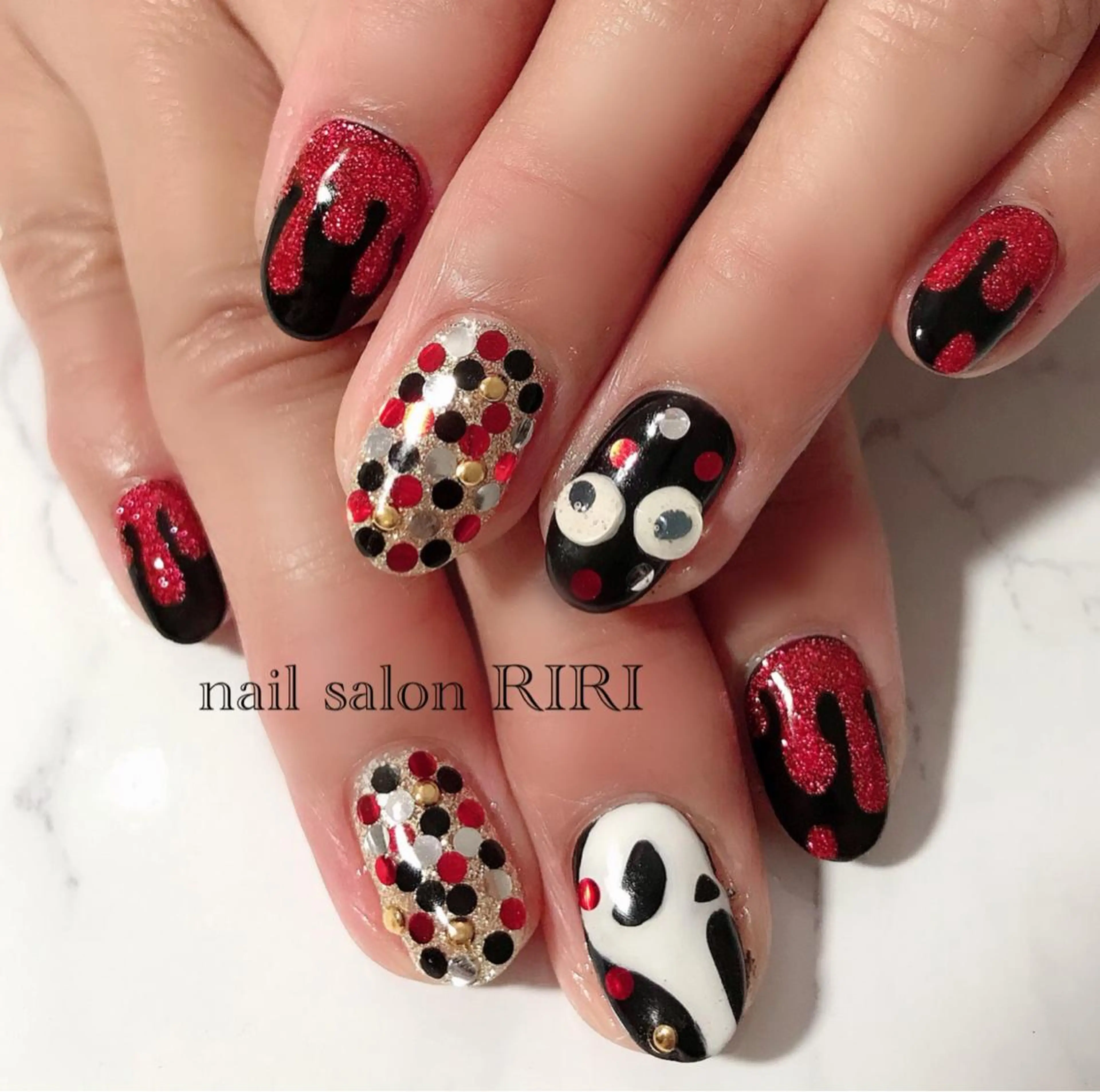 ネイル ハロウィン RIRI リリのネイルデザイン