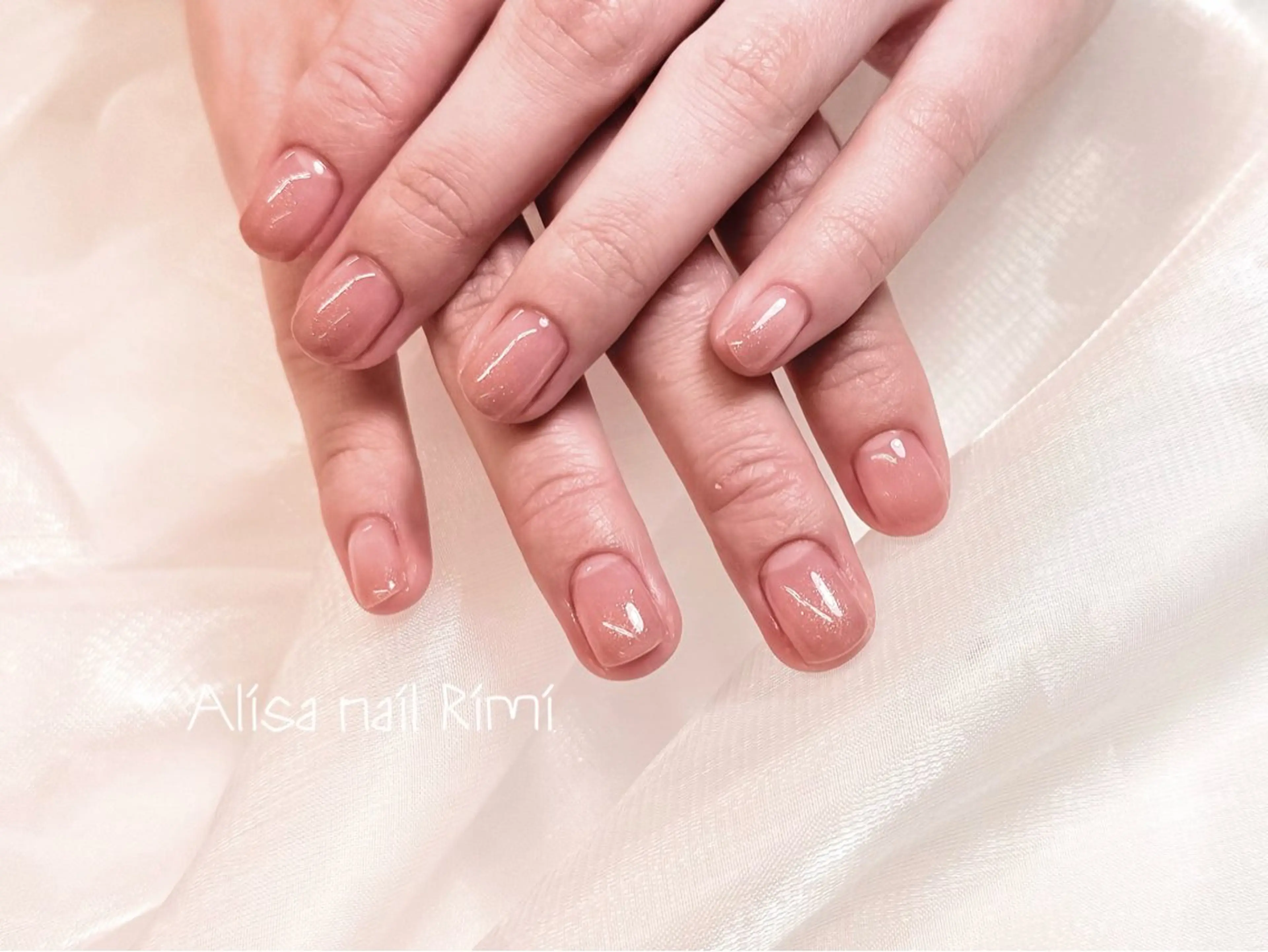 ネイル グラデーション ラメ(グリッター) ラメグラデーション ハンドネイル リ ミのネイルデザイン