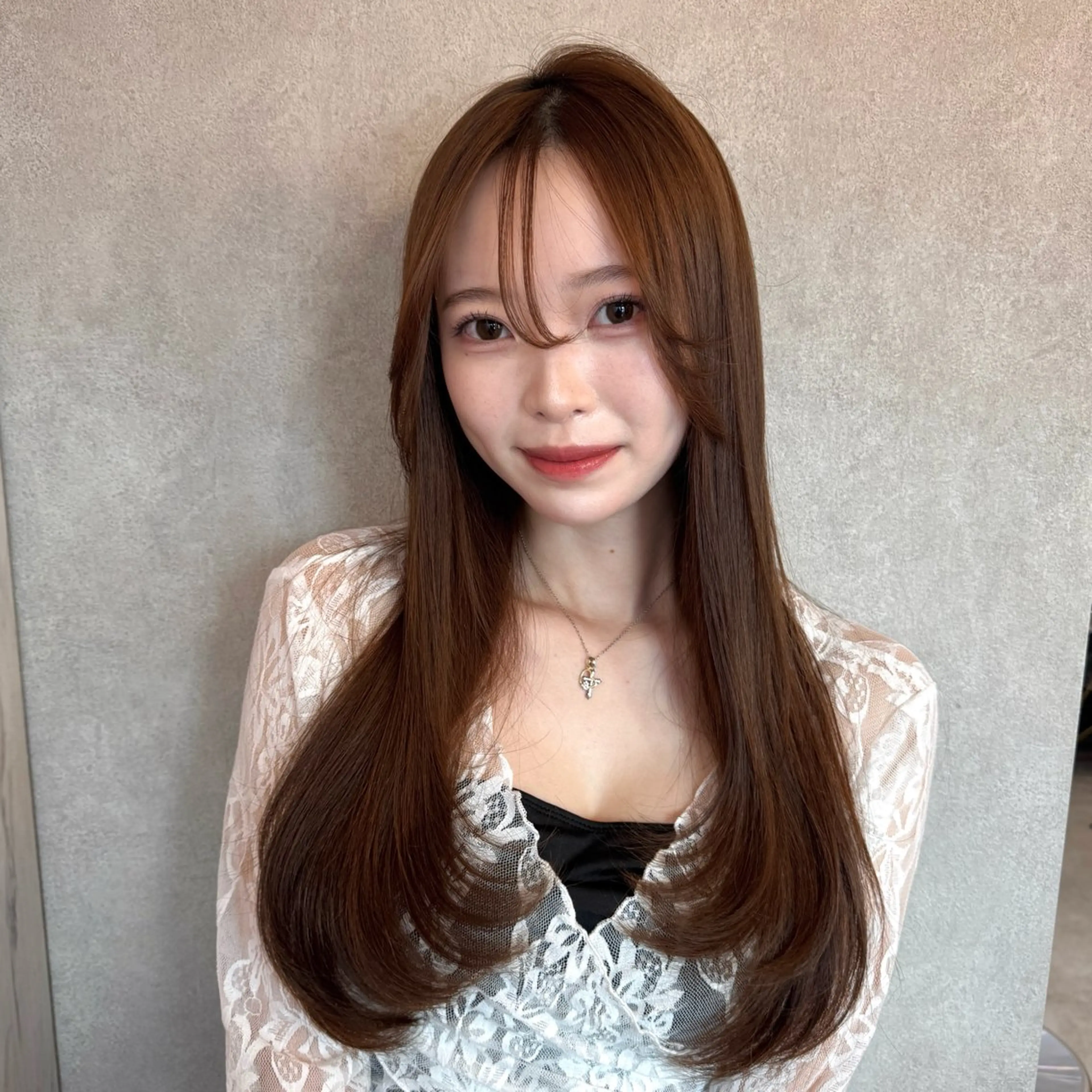 ロング 韓国風ヘア レイヤーカット カット トリートメント 🎀しゅな/韓国 レイヤー/透明感♡のヘアスタイル