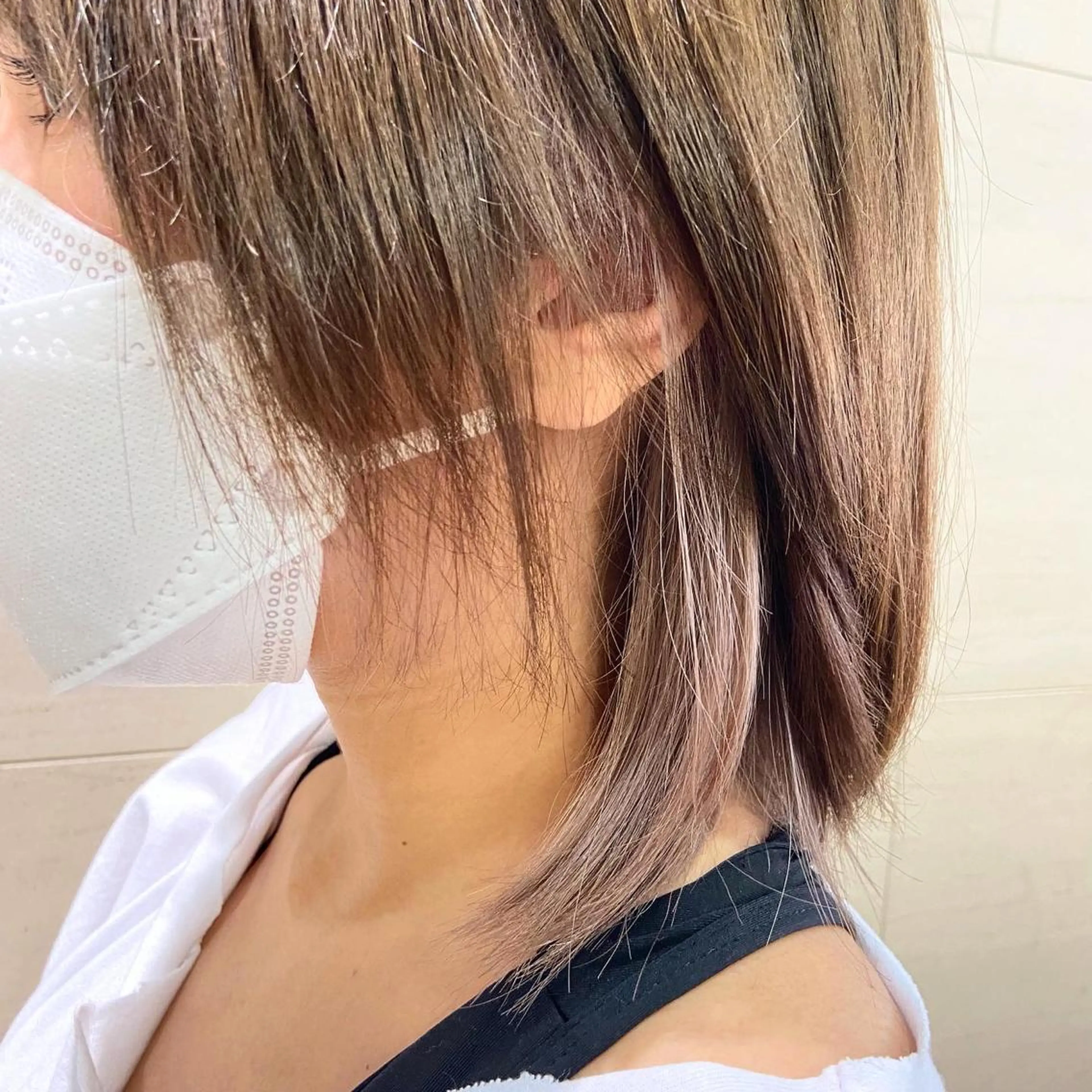 ミディアム カラー ベージュカラー 髪質改善・縮毛・ 艶髪カラー　Maruのヘアスタイル