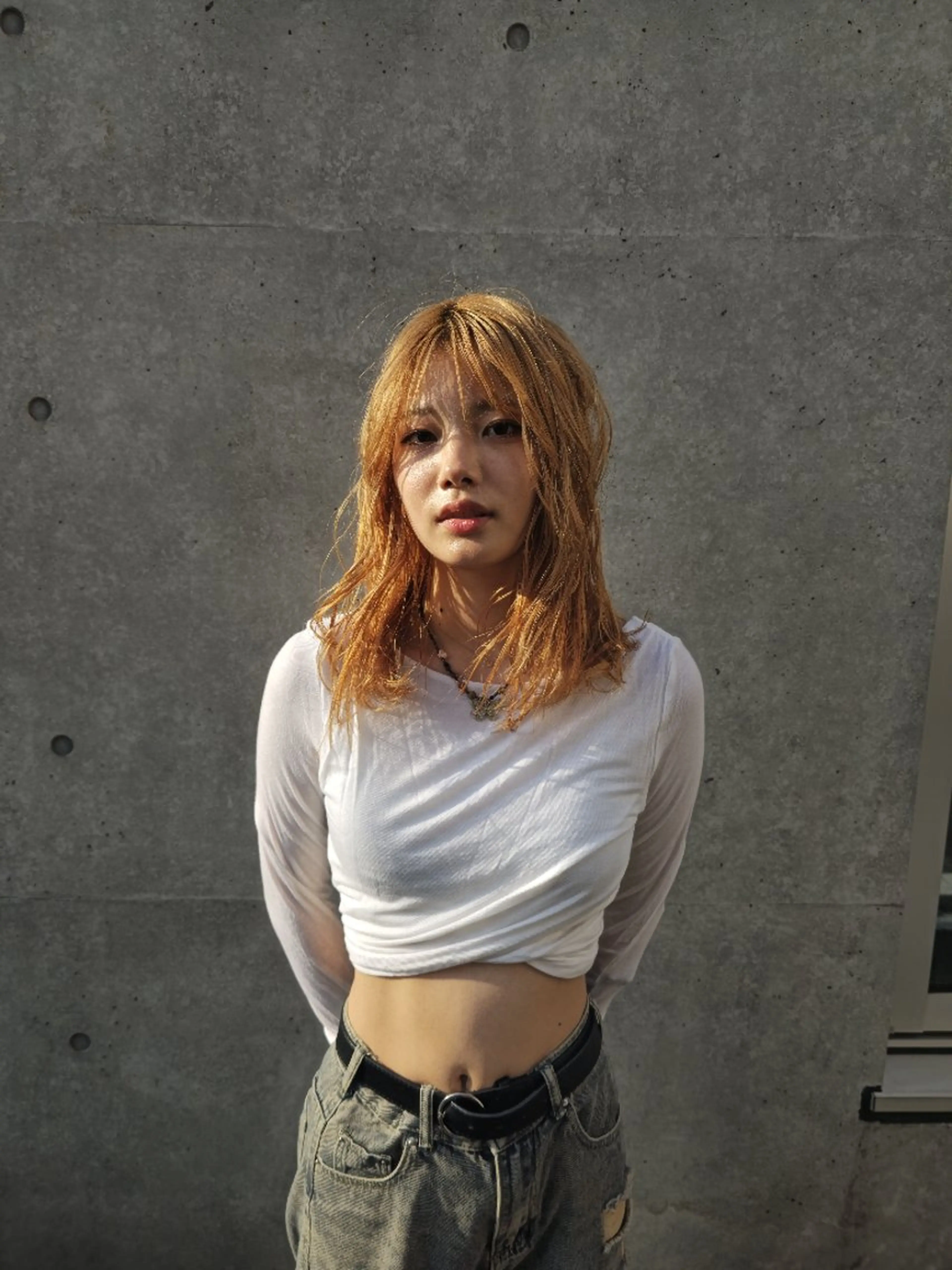 セミロング カラー OMA　 カタギシのヘアスタイル