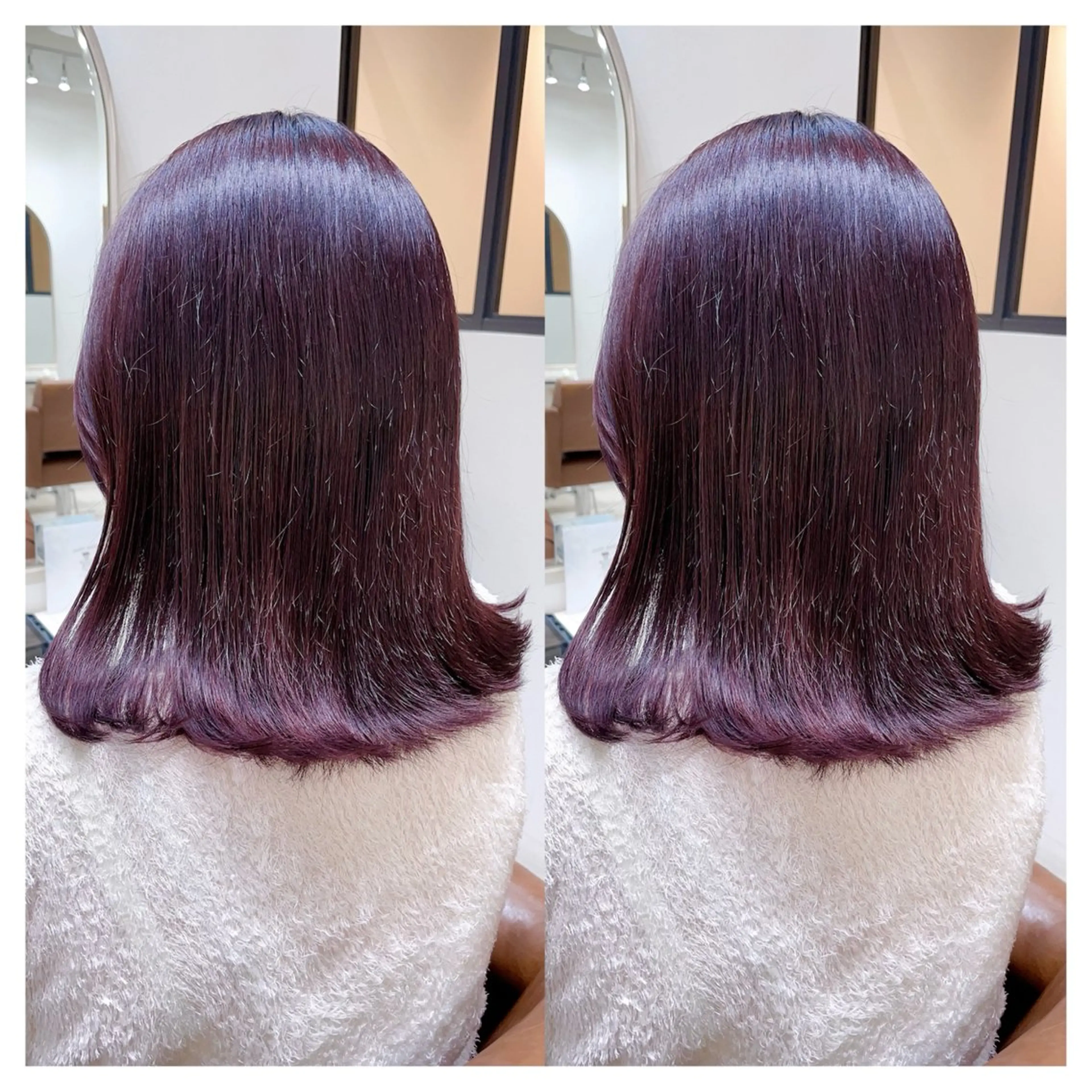 ミディアム カラー カット ヘアカラー トリートメント 村山 茉衣のヘアスタイル