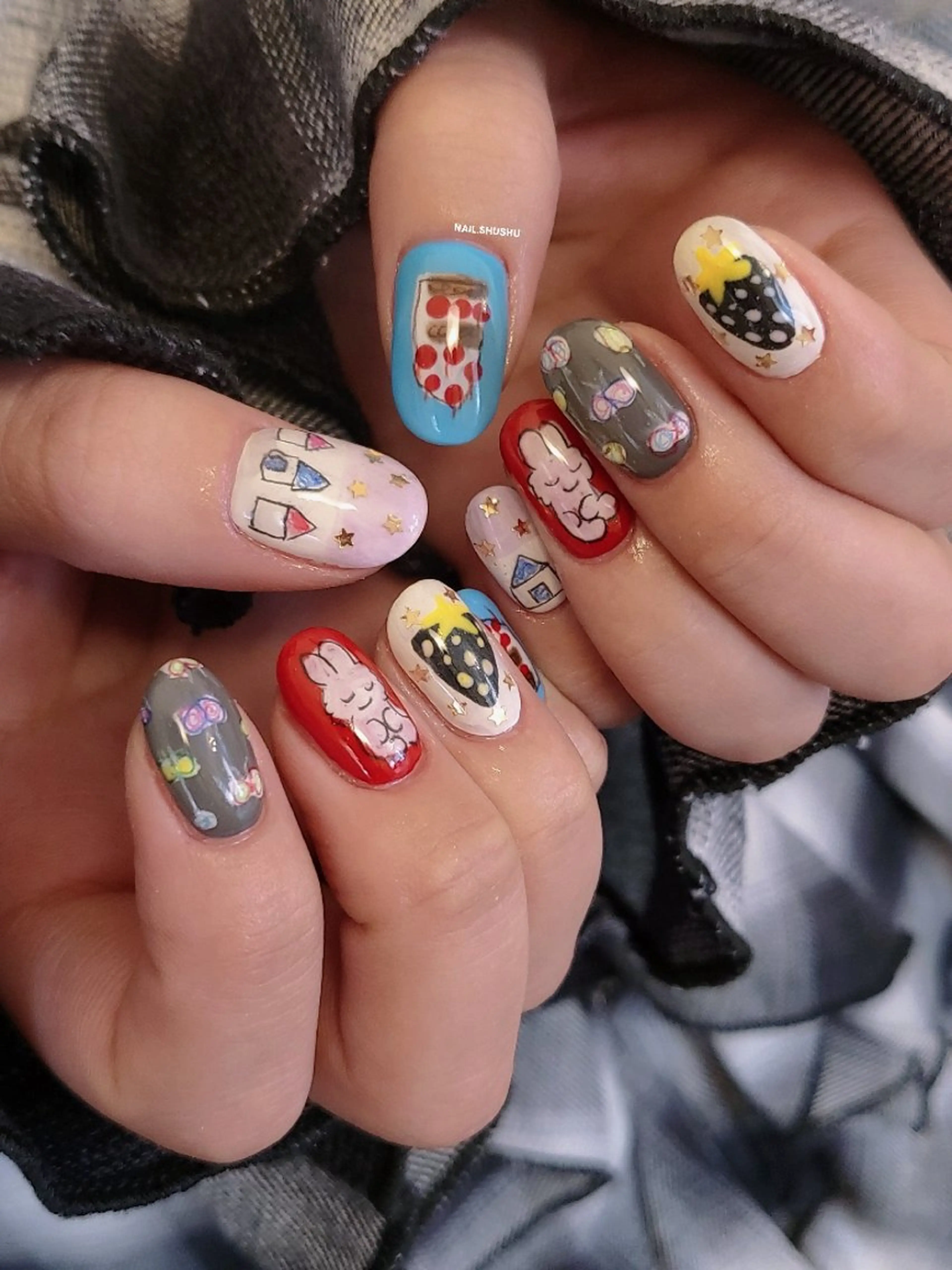 ネイル ハンドネイル 3dパーツ/流行り 👧shushu❤️のネイルデザイン