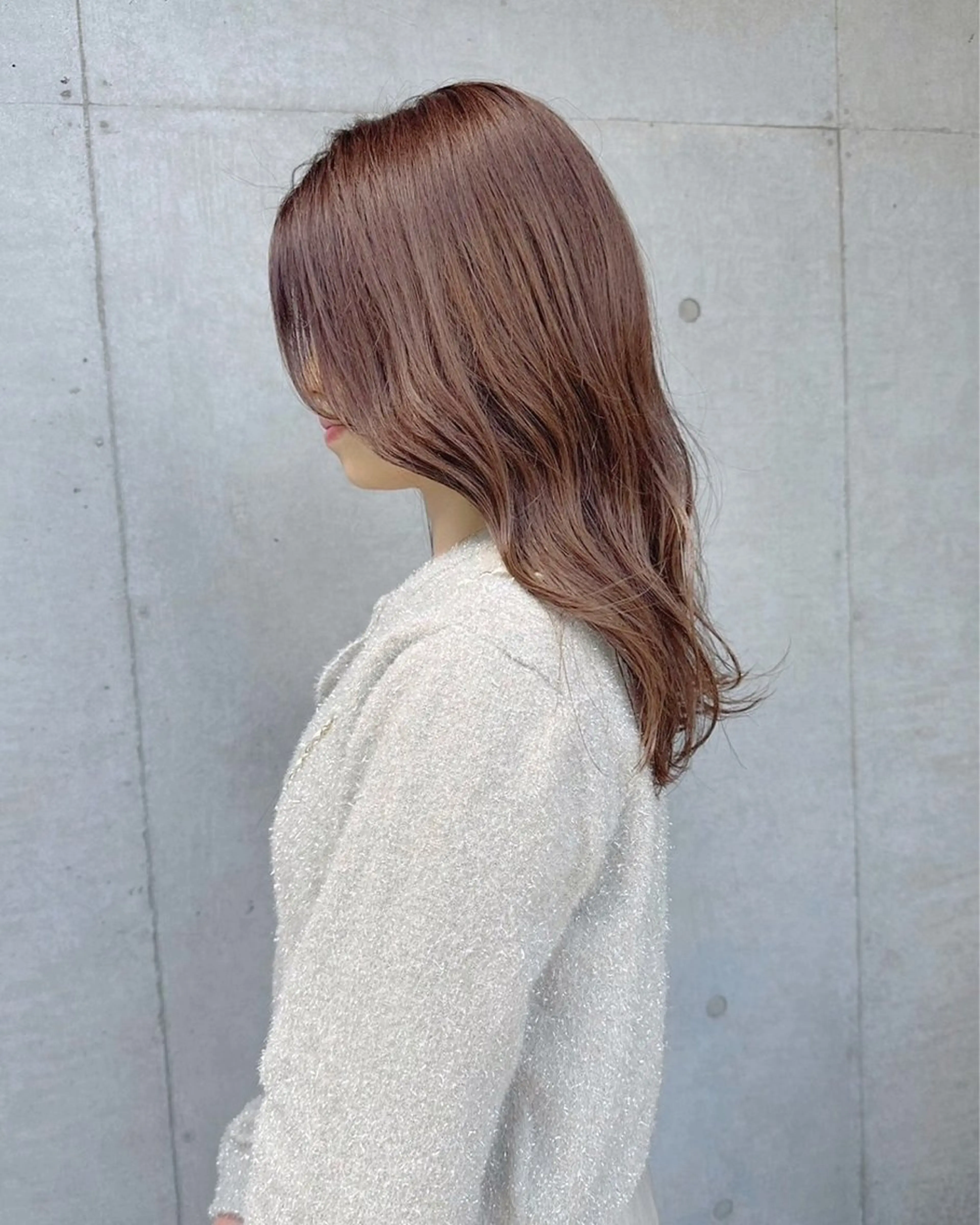 ロング カラー ヘアアレンジ ブラウンカラー カシス ピンクカラー Lien所属・marika/ボブ /透明感カラーのヘアスタイル