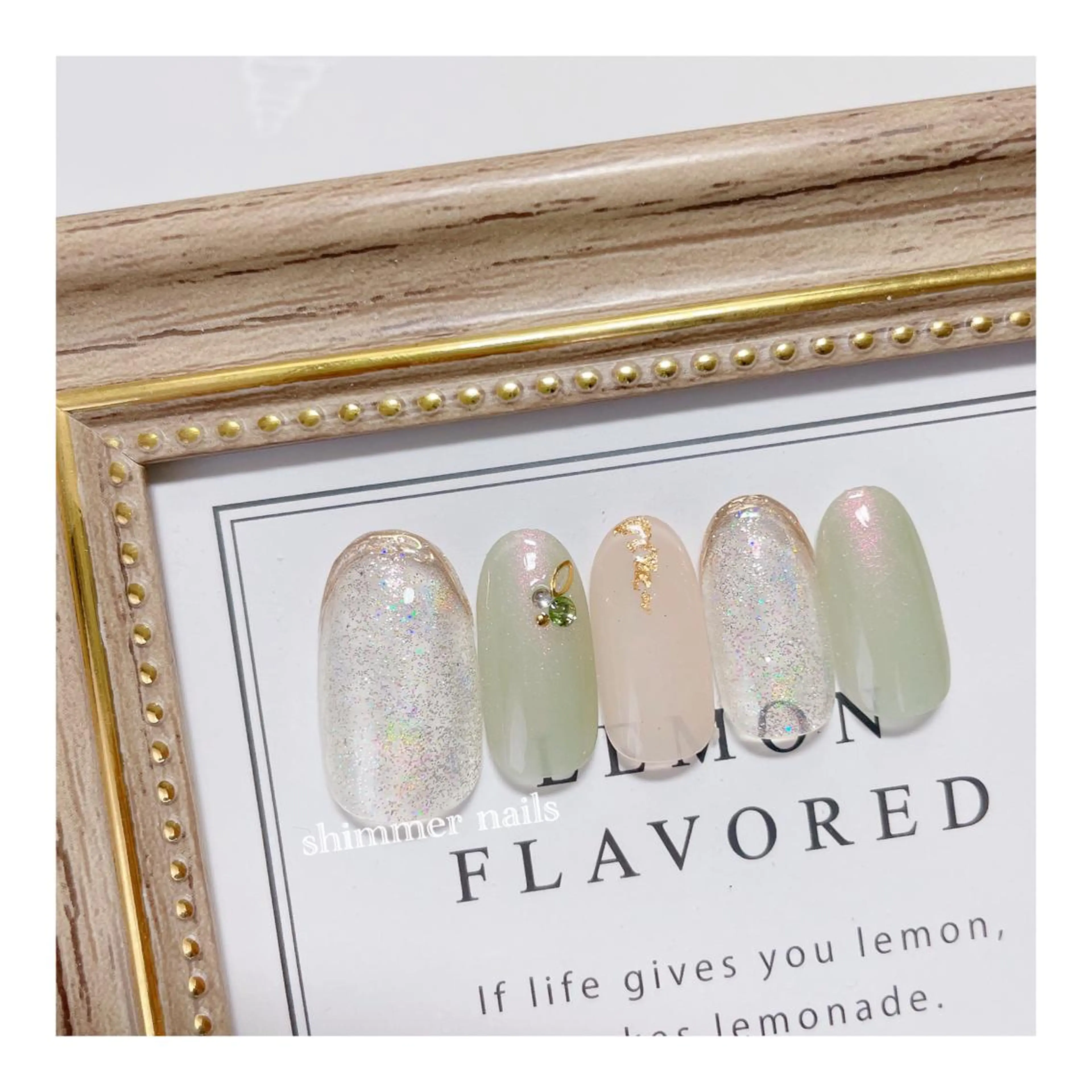 ネイル クリアネイル フレンチネイル キラキラネイル shimmer nailsのネイルデザイン