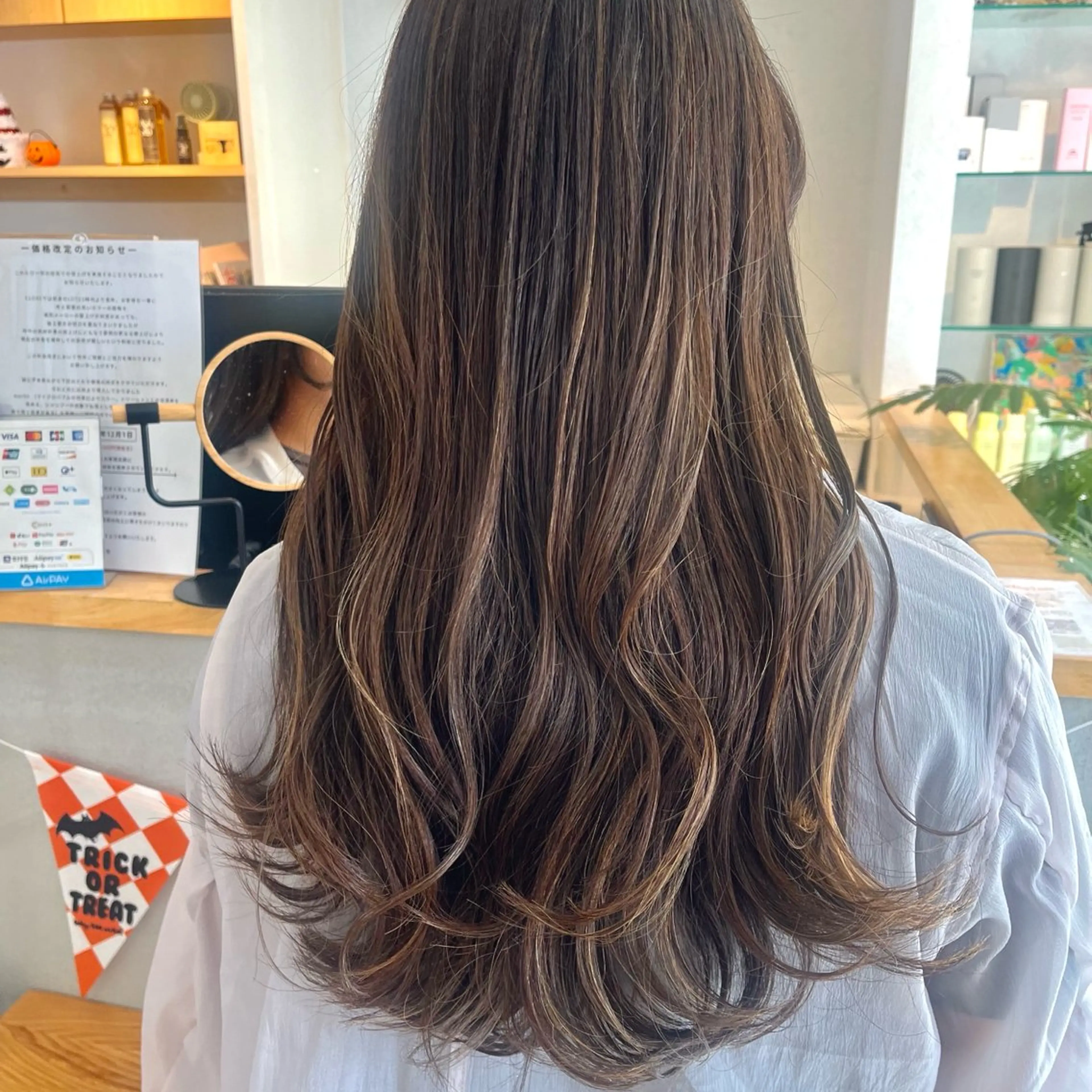 ロング カラー ハイライトカラー ハイライト 甲斐 瑞稀のヘアスタイル