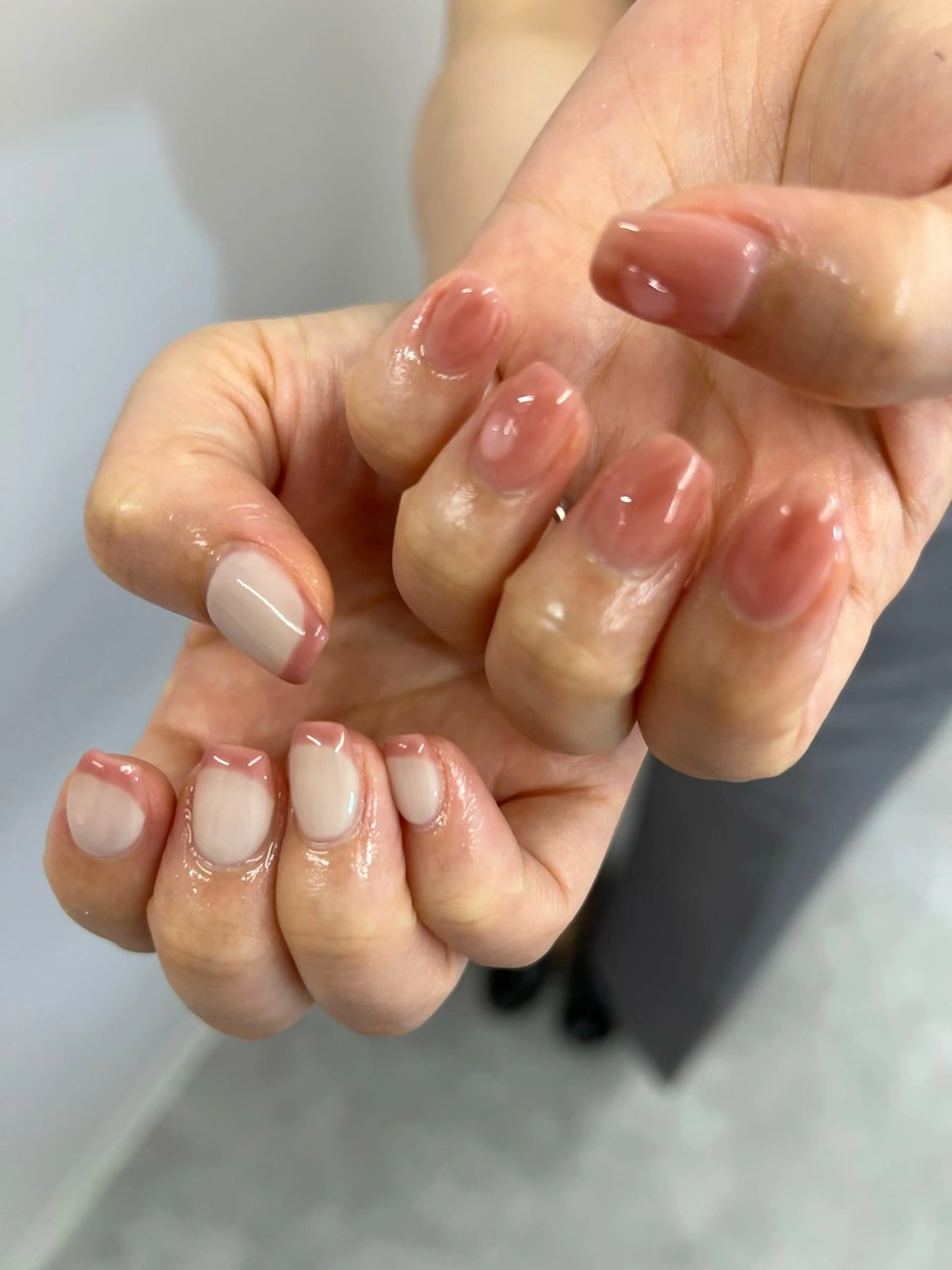 ネイル フレンチネイル ジェルネイル マグネットネイル ニュアンスネイル パラジェル ハンドネイル ハンドケア Bana_ Nailのネイルデザイン