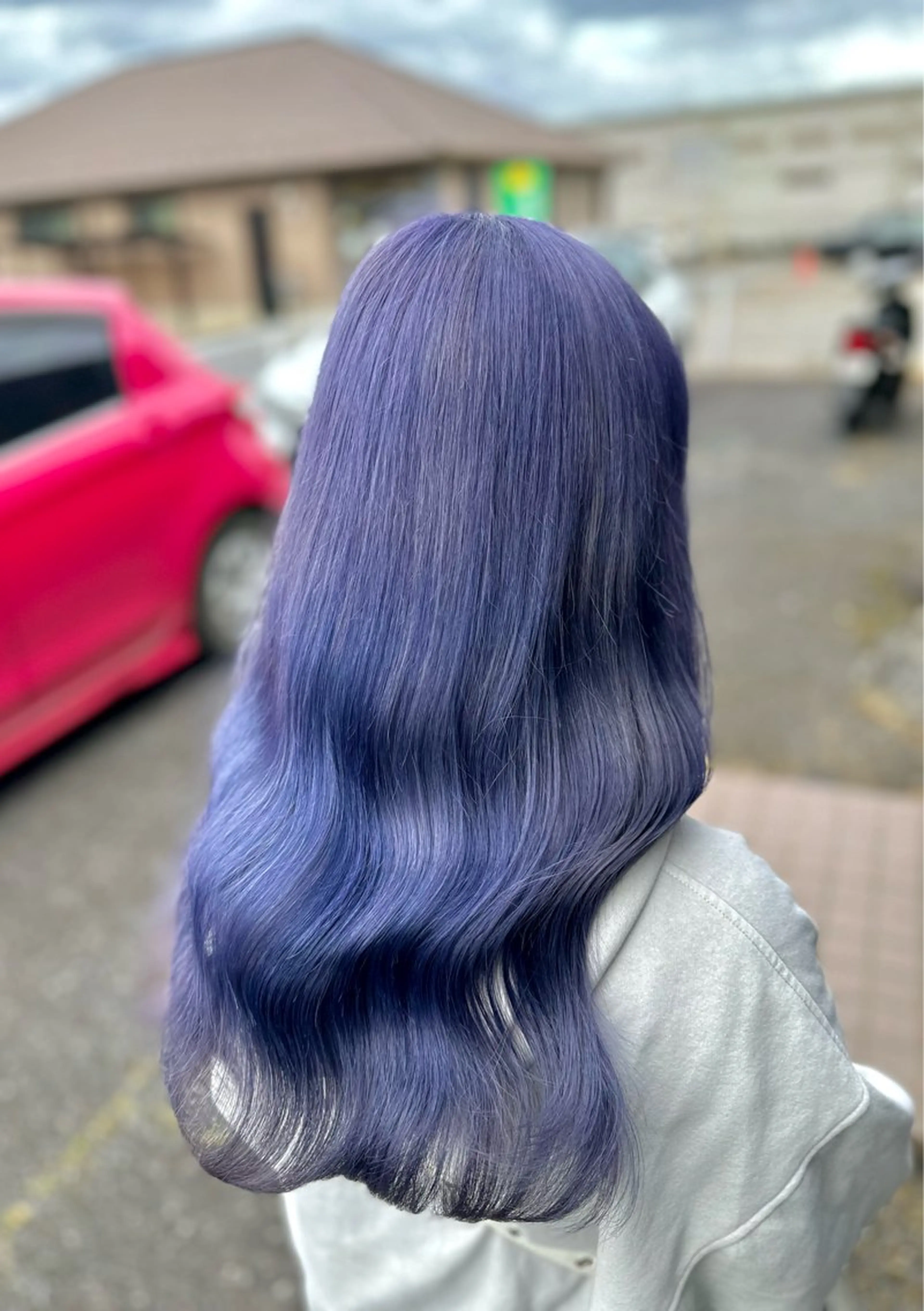 ロング カラー ブリーチ ブルーカラー ラベンダーカラー JILL by charme所属・小山/透明感カラー/ レイヤー/中茎涼太のヘアスタイル