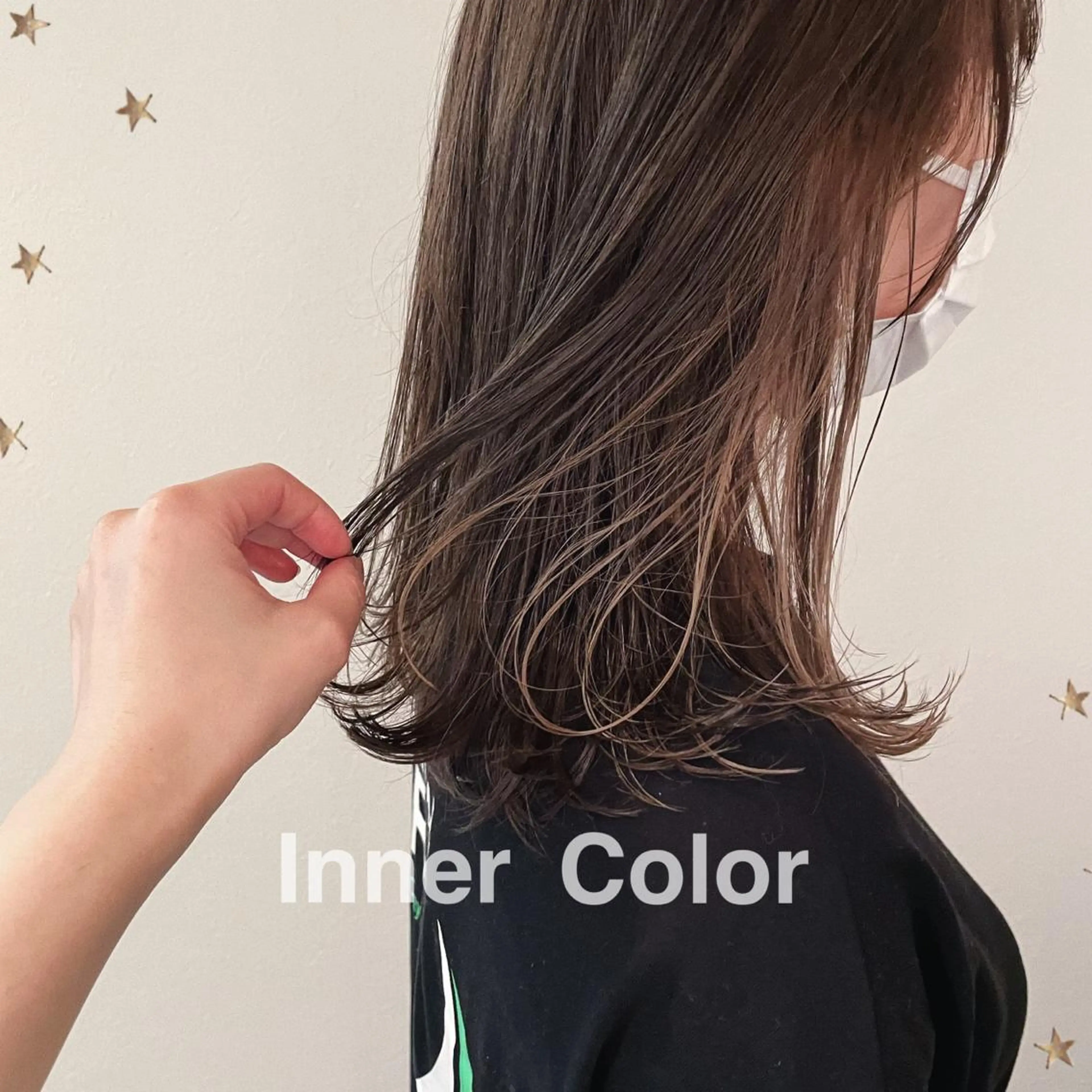 セミロング カラー カット ヘアカラー 市川 千夏のヘアスタイル