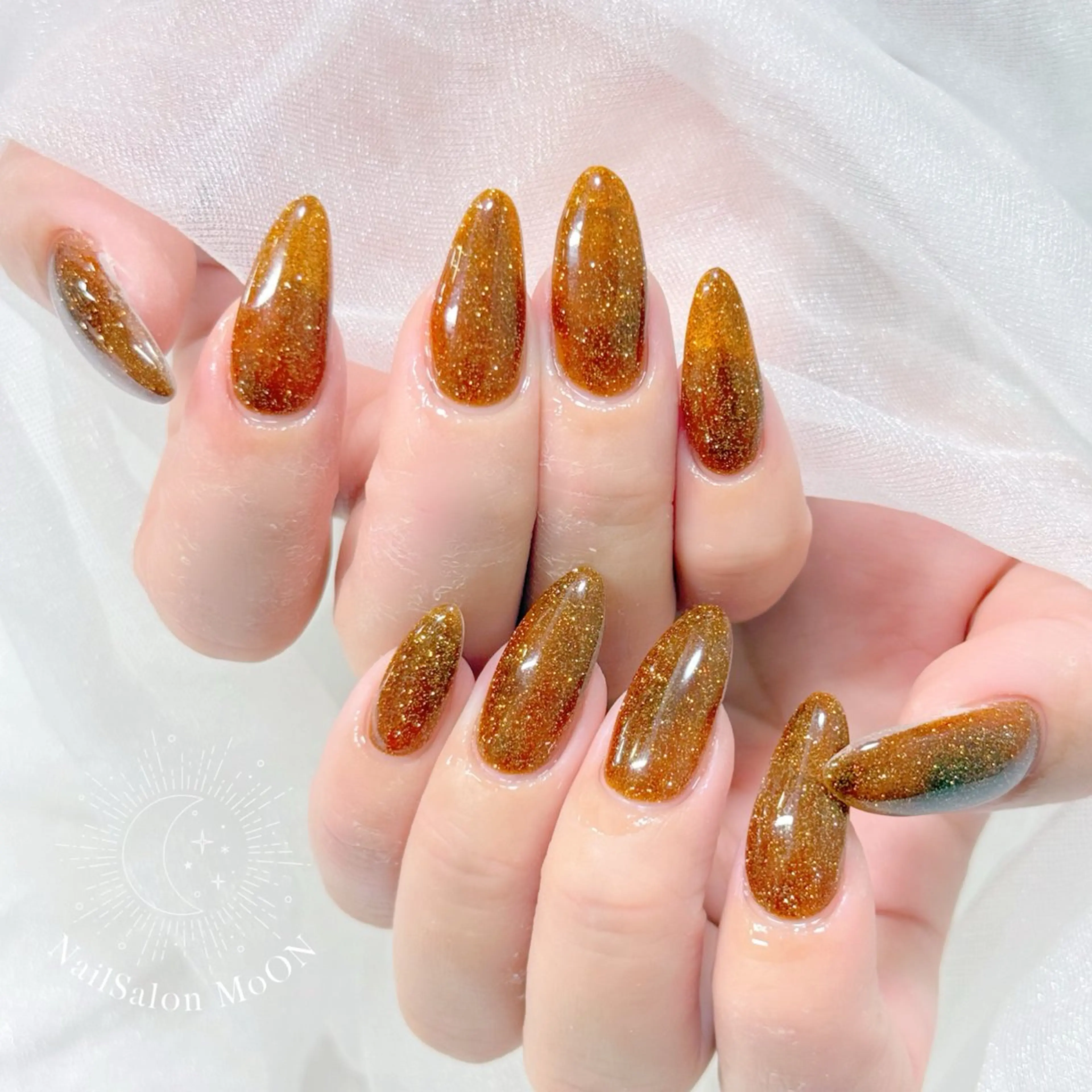 ネイル フラッシュネイル ラメ(グリッター) ハンドネイル ハンドケア MoON...❤︎ MeGuのネイルデザイン