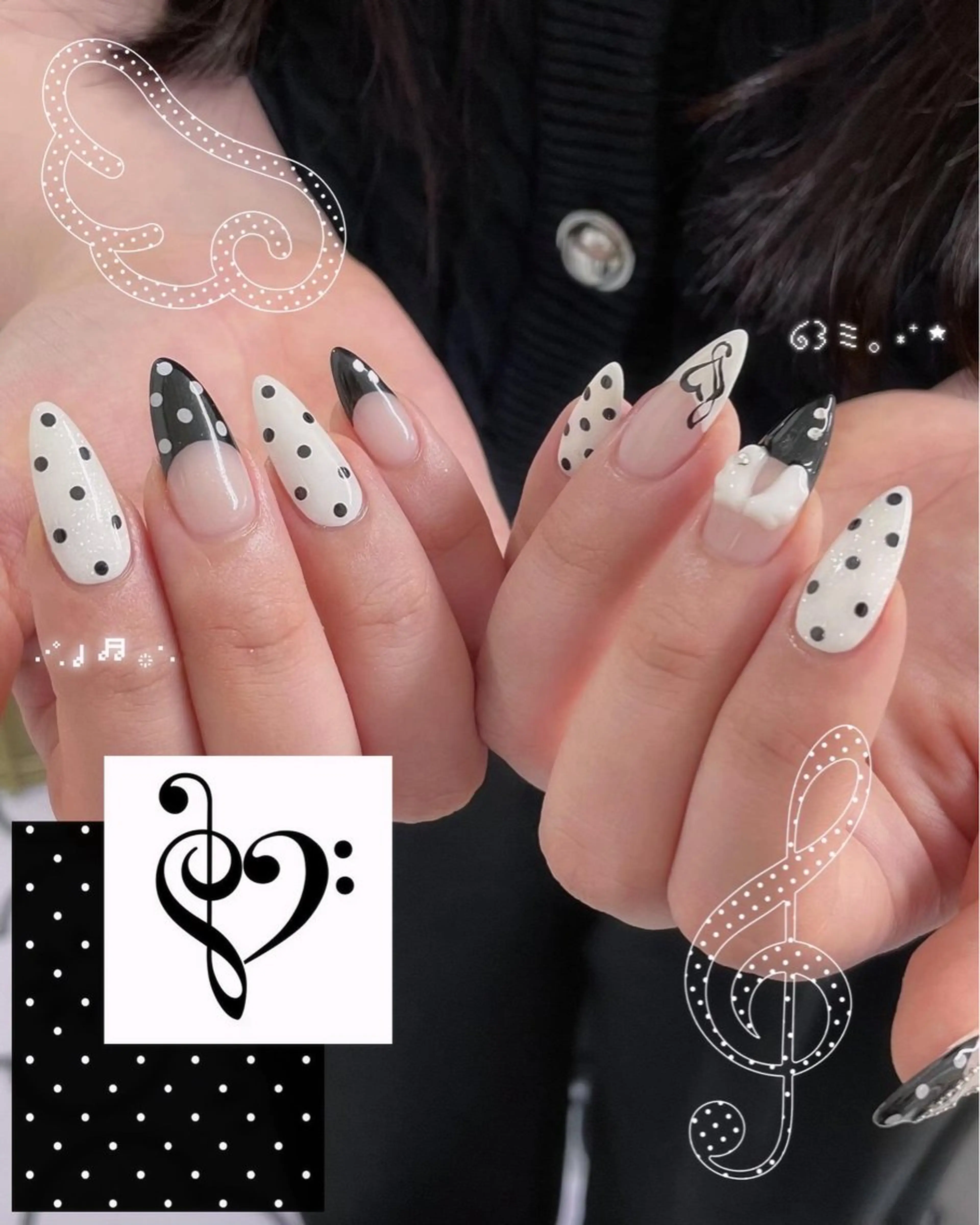 ネイル ハンドネイル MINAMI໒꒱ Y2K、韓国ガーリーのネイルデザイン