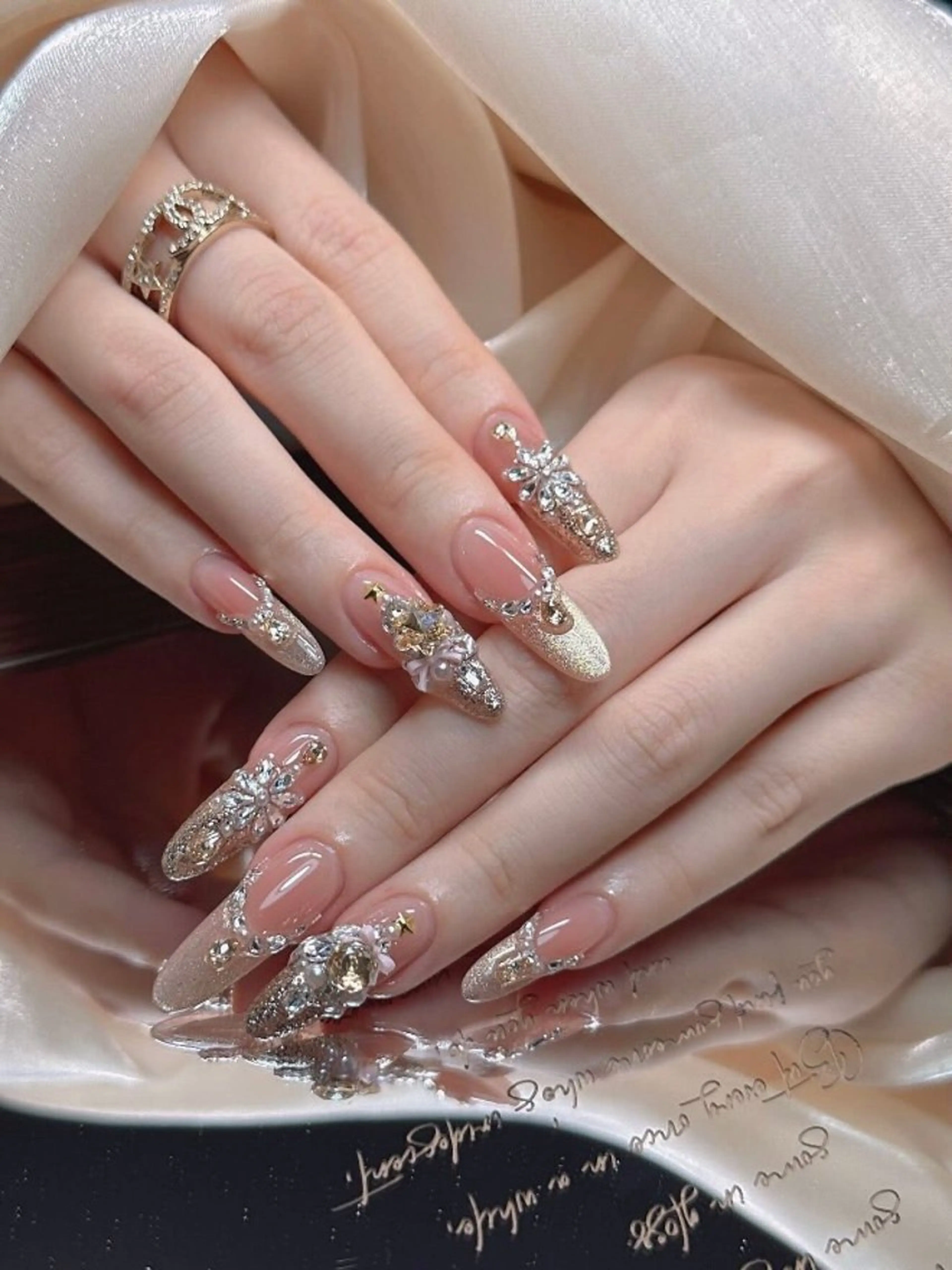 ネイル アートネイル ジェルネイル グラデーション マグネットネイル ニュアンスネイル ハンドネイル Ryu nail studioのネイルデザイン