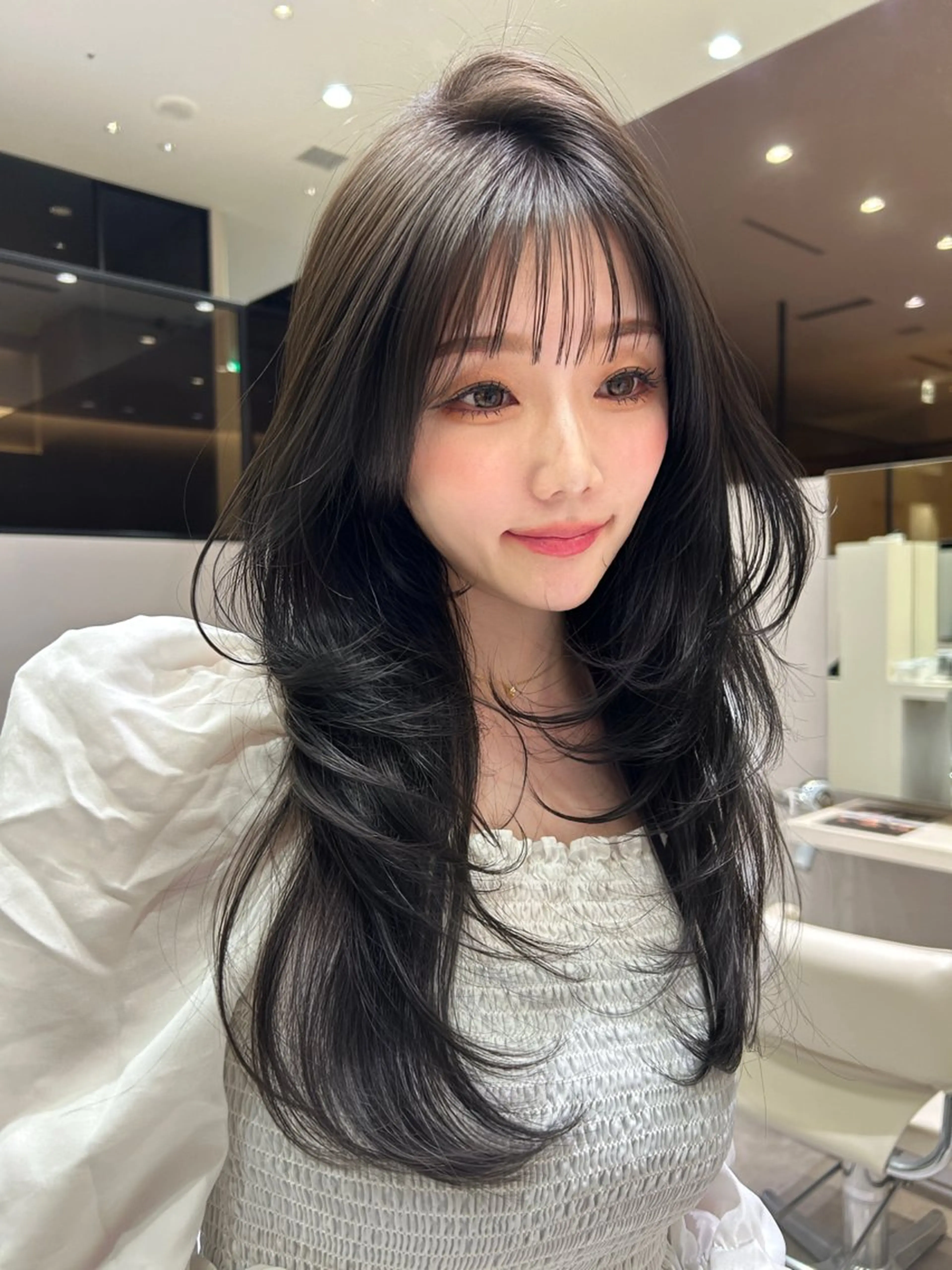 ロング カラー カット ヘアカラー トリートメント レイヤーカット/ ダブルカラー/たくみのヘアスタイル