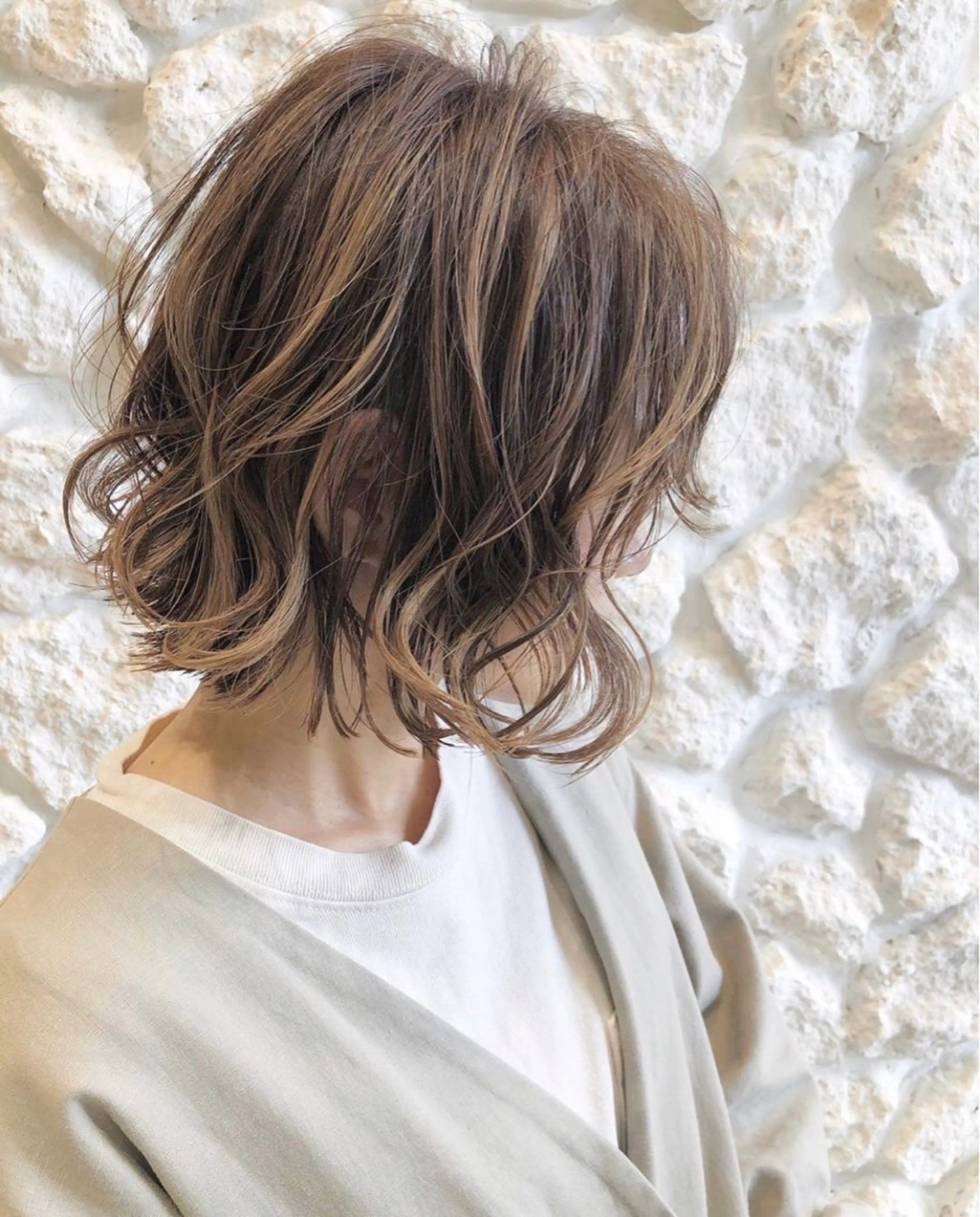 ミディアム カラー ヘアアレンジ Yuzuha .のヘアスタイル