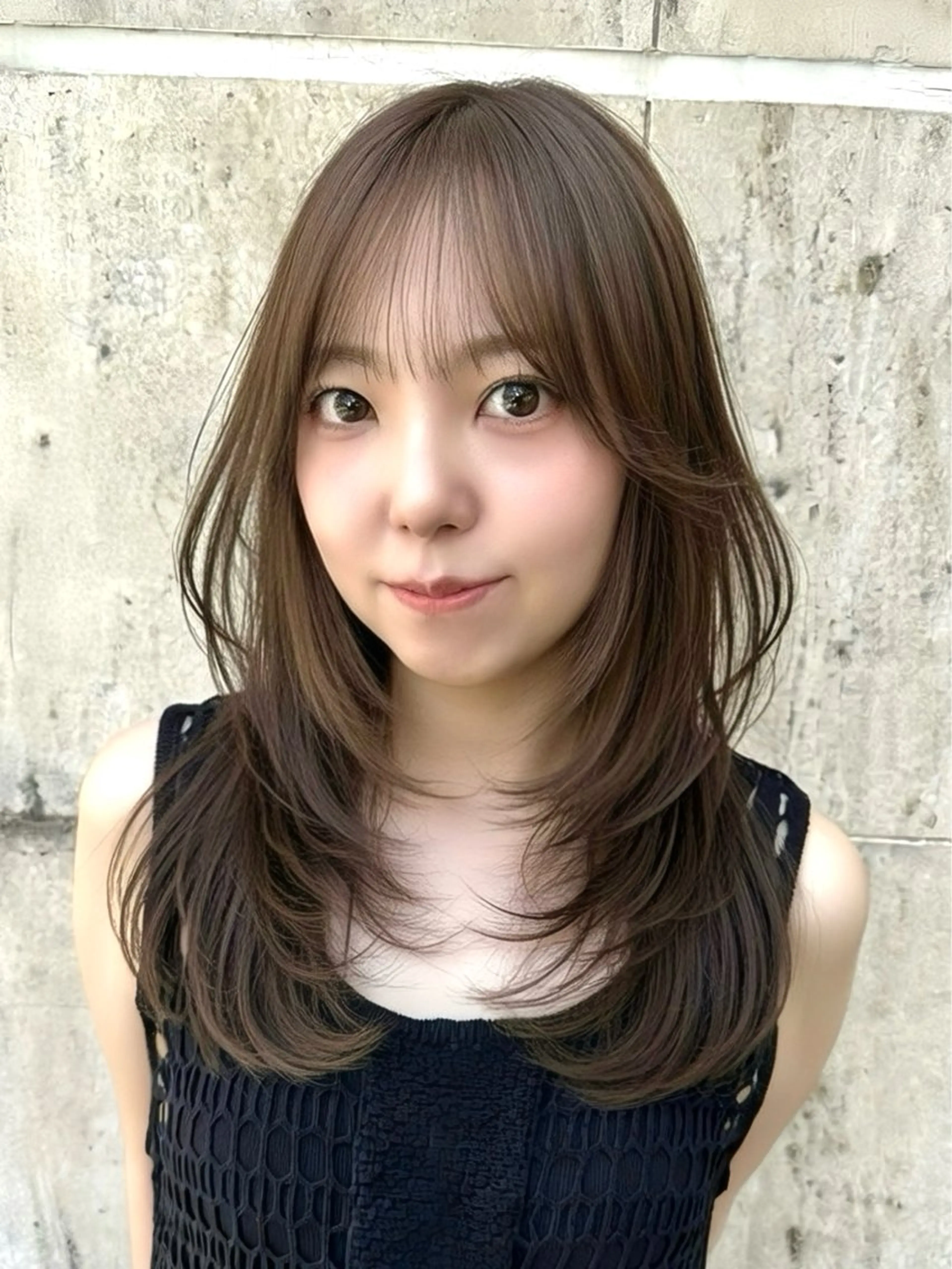 セミロング キッズ ボブ 顔まわりレイヤー ハイレイヤー 韓国風ヘア レイヤーカット 韓国系レイヤー特化 hiroのヘアスタイル