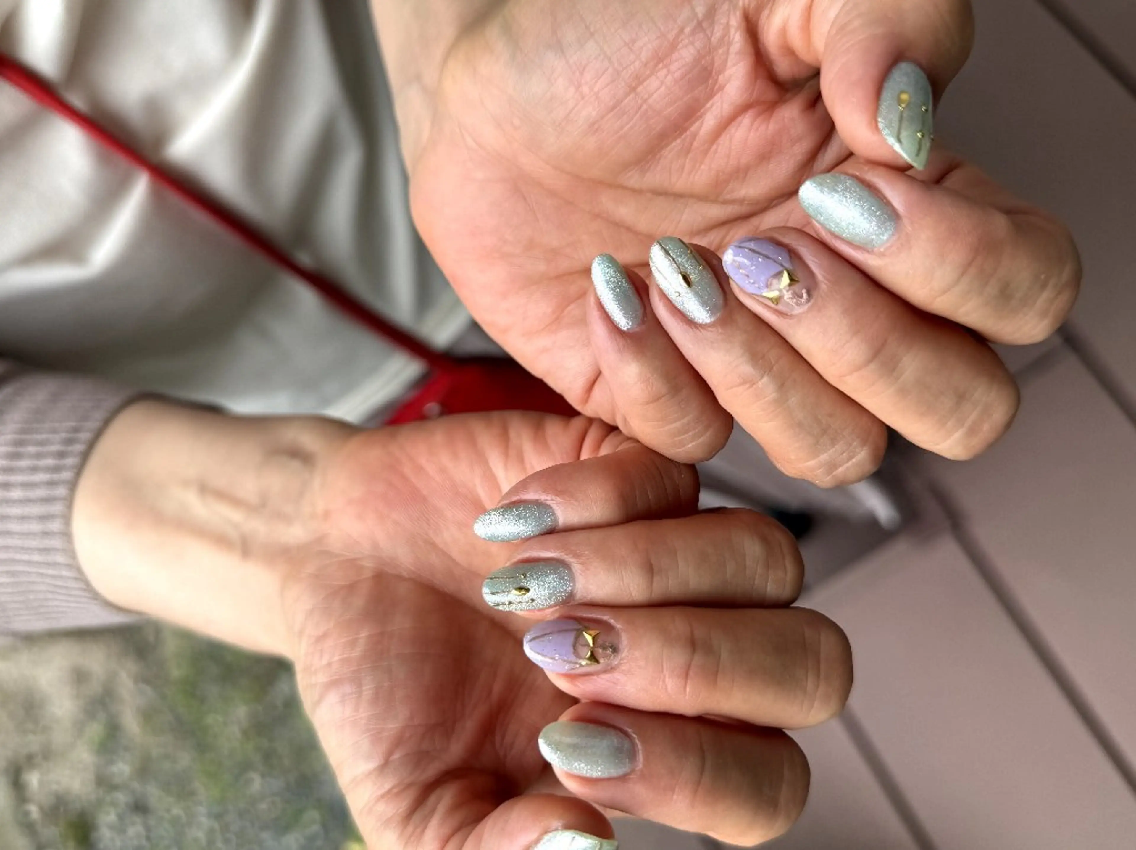 ネイル ブルー douceknail所属・本厚木南口 徒歩3分のネイルデザイン