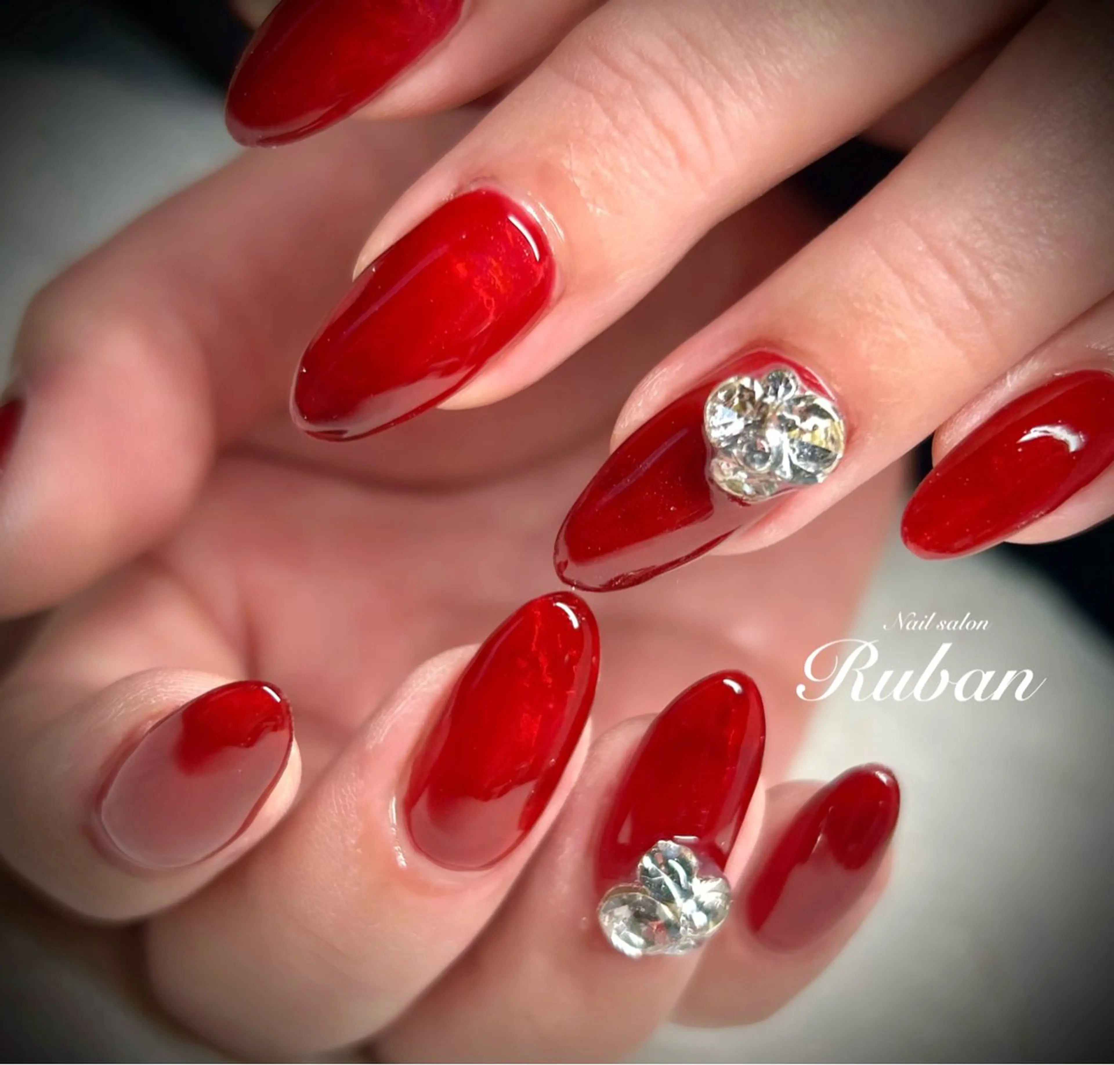 ネイル 長さ出し ワンカラーネイル シンプルネイル Nail salon Rubanのネイルデザイン