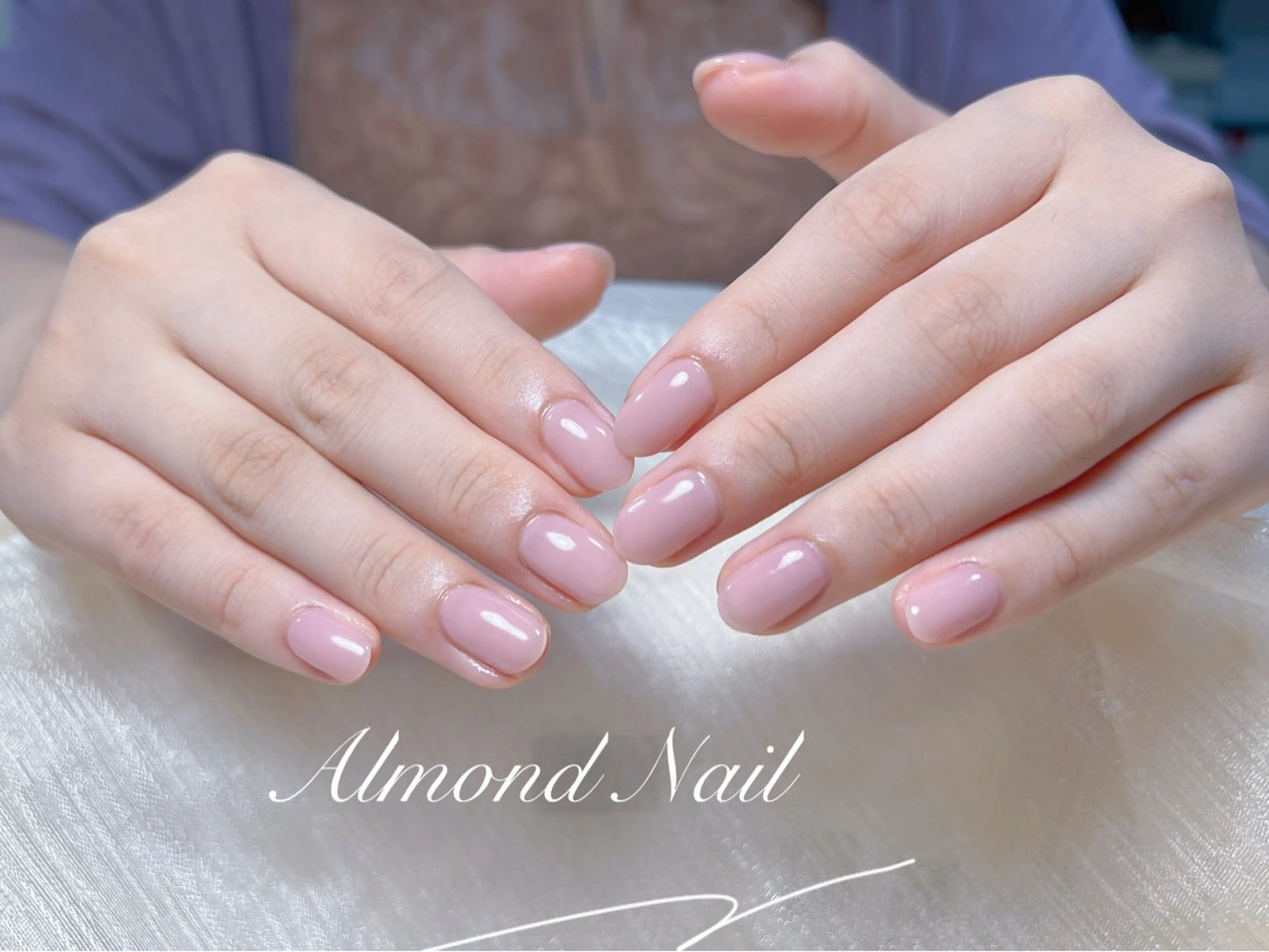 ネイル 長さ出し フラッシュネイル フットネイル フレンチネイル ジェルネイル Almond Nail 亀戸のネイルデザイン