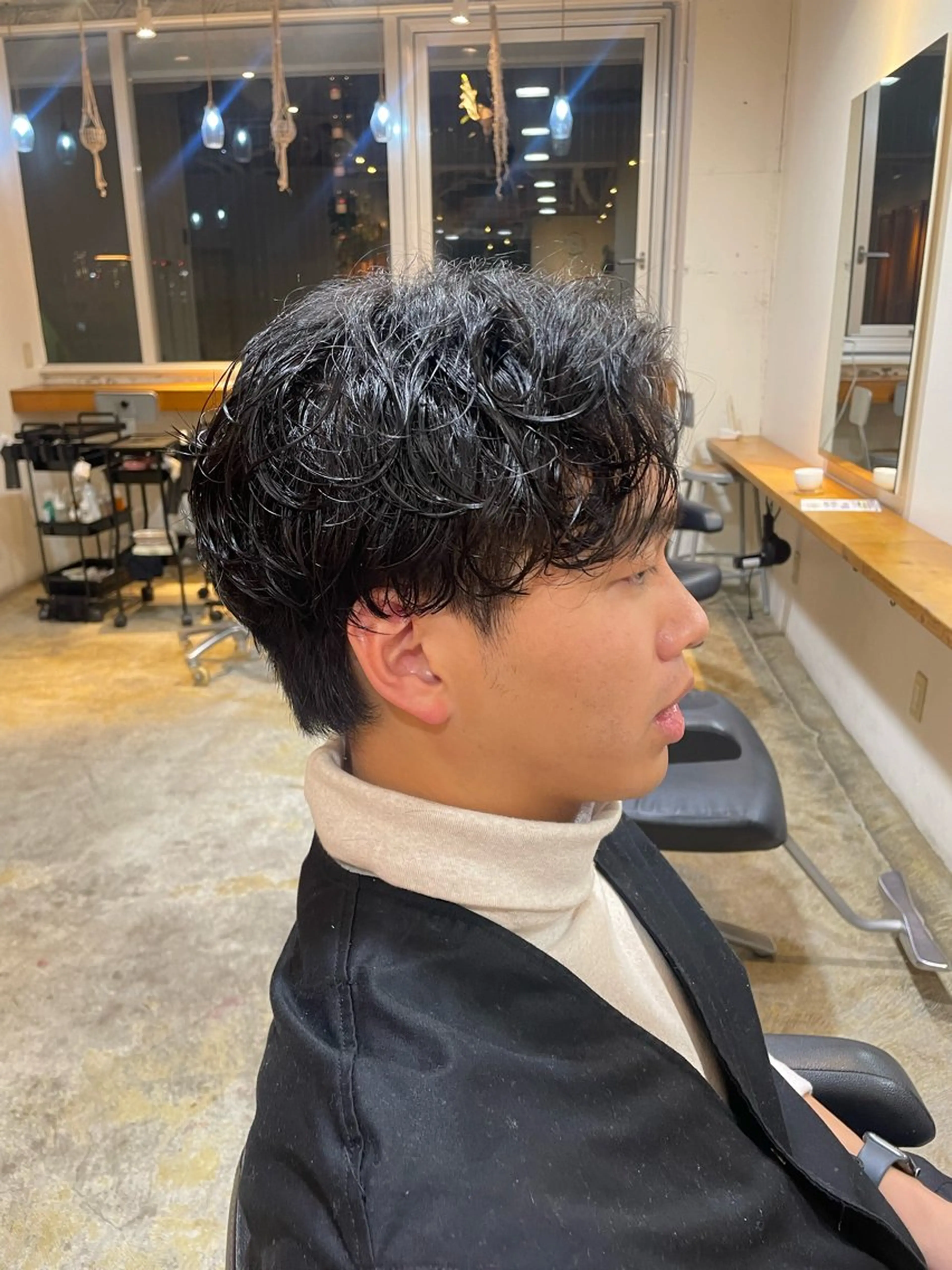 ミディアム パーマ メンズ 韓国ヘア/wカラー レイヤー/RIN🎀のヘアスタイル