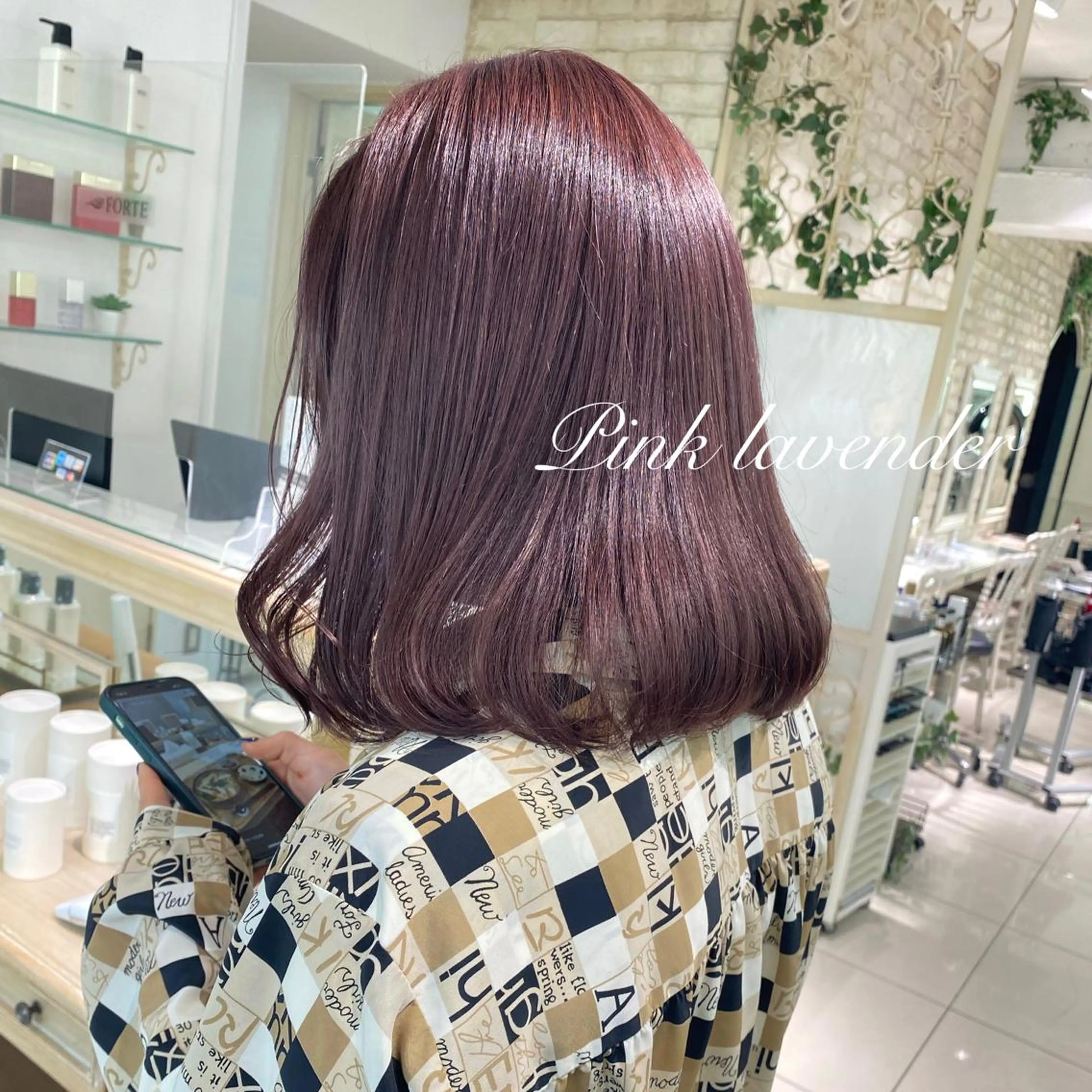 セミロング カラー ヘアアレンジ 透明感カラー 古山 結季🌙🖤のヘアスタイル