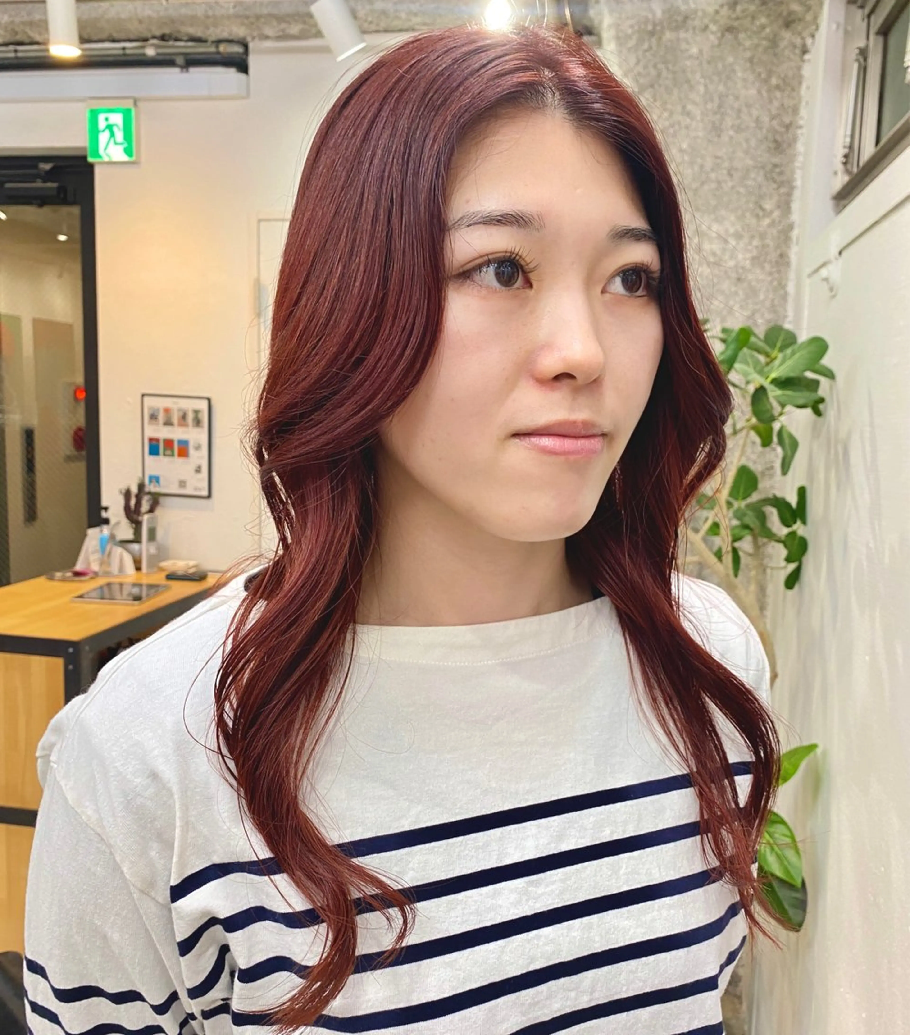 ロング カラー ブラウンカラー オレンジ オレンジレッド レッドカラー レッドブラウン 暖色カラー/天神/ ヘイマサクラのヘアスタイル