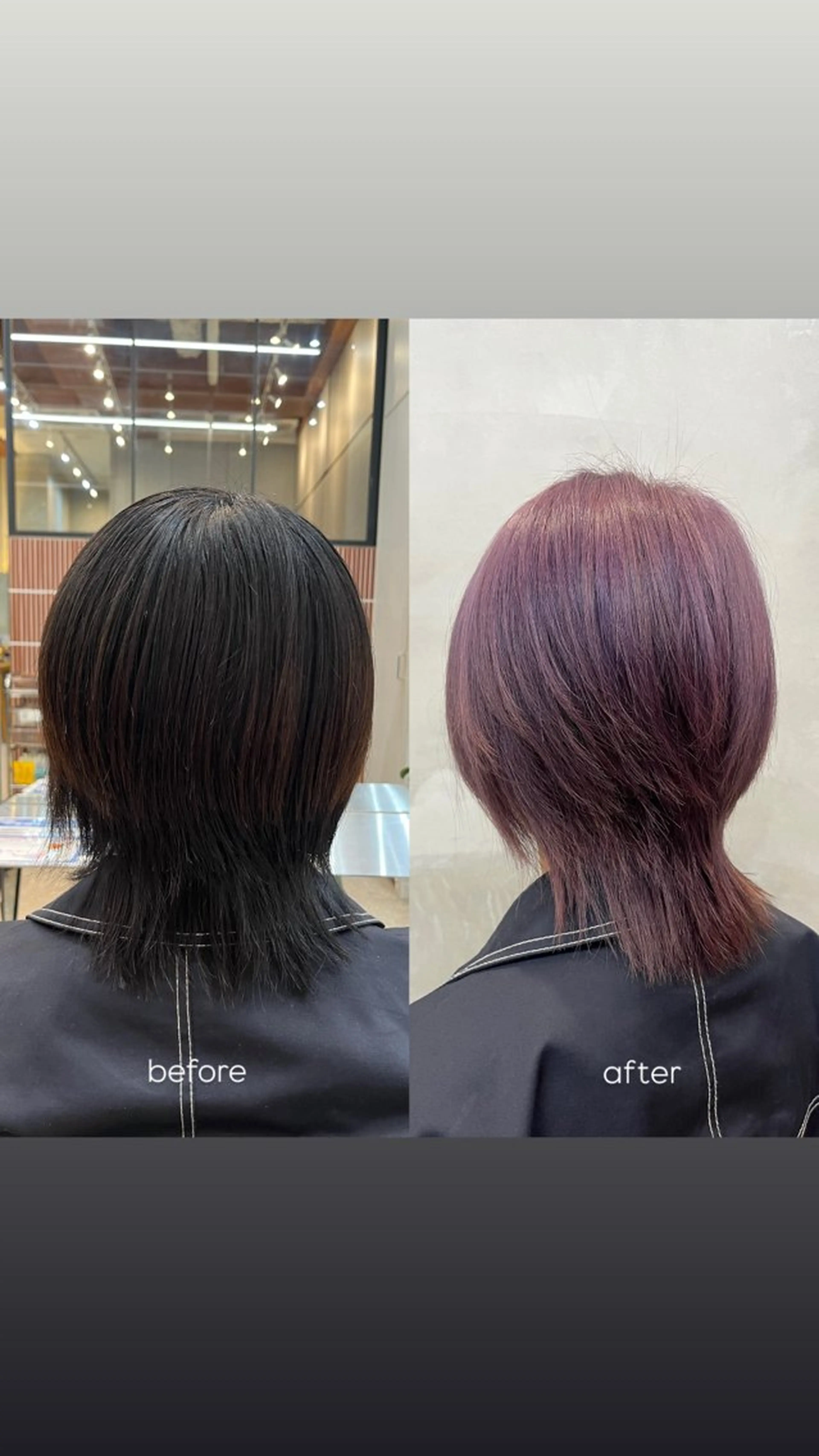 ミディアム カラー ブリーチ ラベンダーカラー ヘアカラー ちせ/ 透明感カラー /elima調布のヘアスタイル